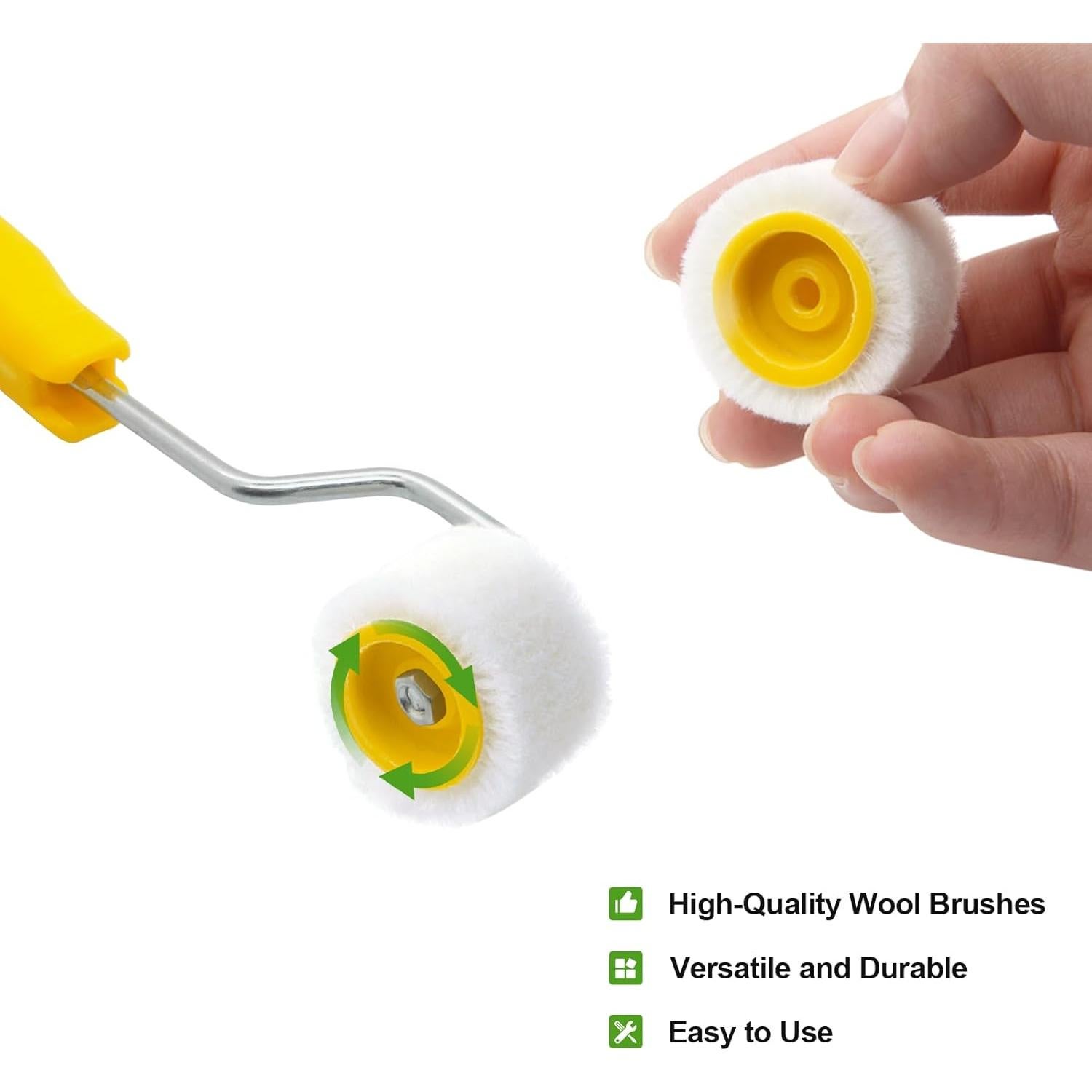 Paquete de 4 Rodillos de Pintura Mini YINARONG 2.5 cm