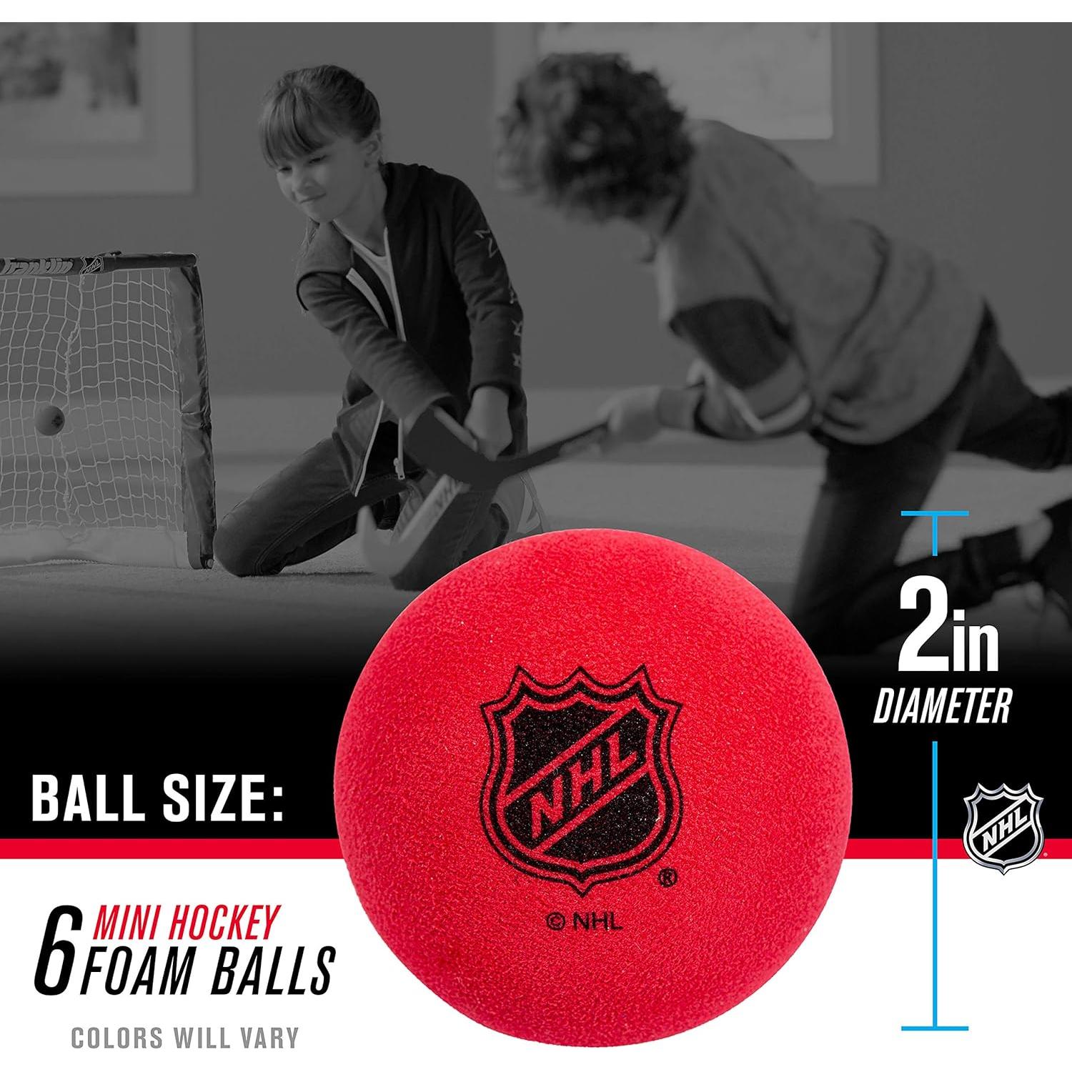 Pelotas de Hockey Mini Franklin Sports - 6 Pelotas de Espuma Suave