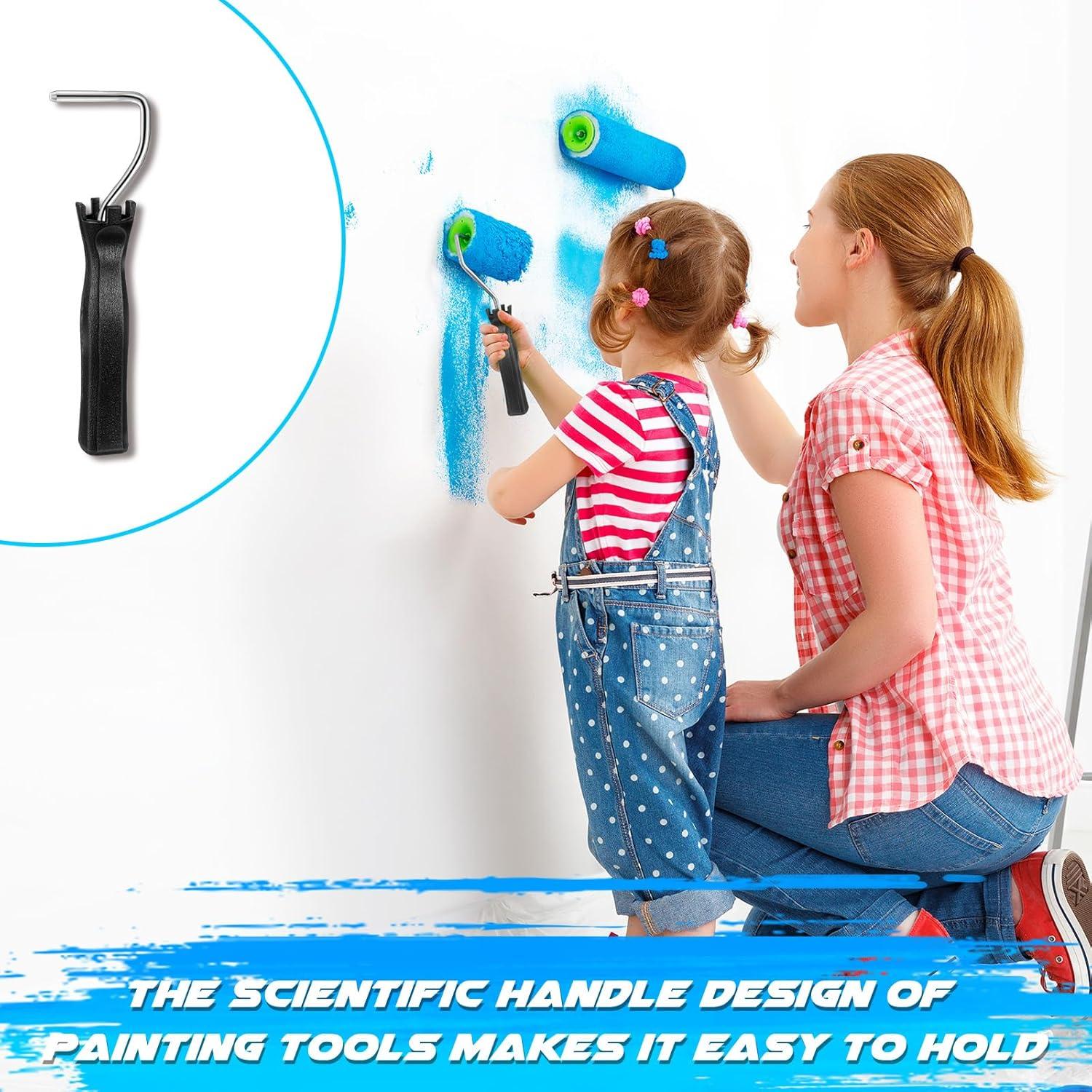 Mini Rodillo de Pintura Baderke 10 Pcs 5.08 cm Negro