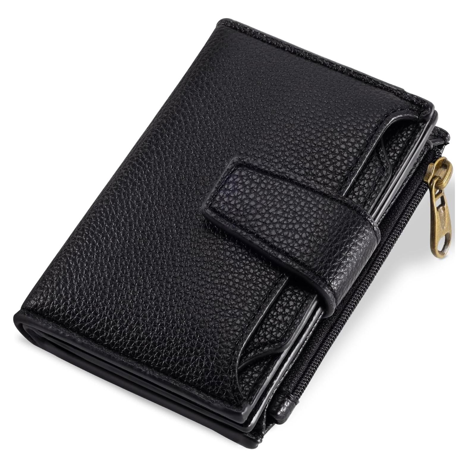 Billetera Compacta para Mujeres Airkit con Bloqueo RFID Negra