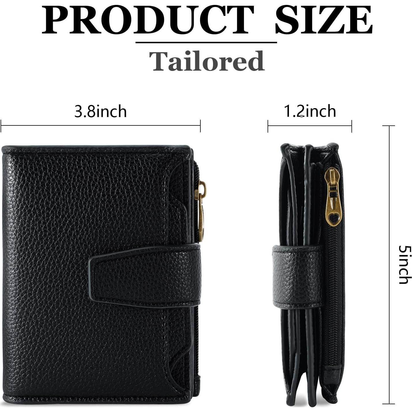 Billetera Compacta para Mujeres Airkit con Bloqueo RFID Negra