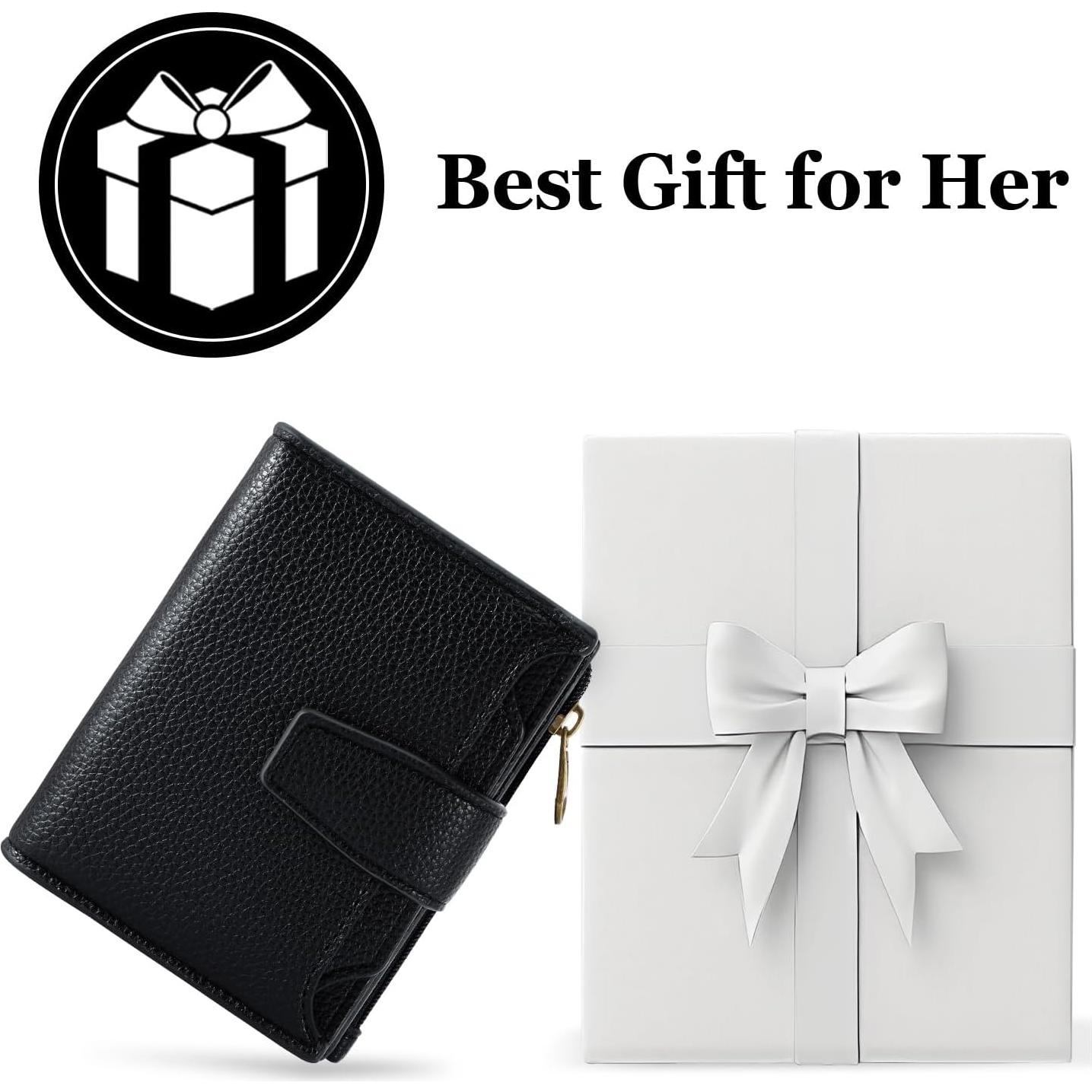 Billetera Compacta para Mujeres Airkit con Bloqueo RFID Negra