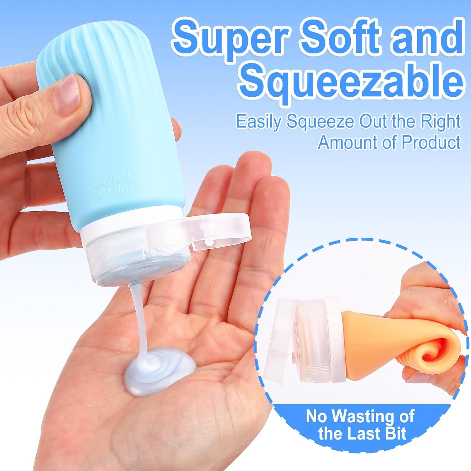 Set de 28 Botellas de Viaje Silicona TUXIYA Aprobadas TSA