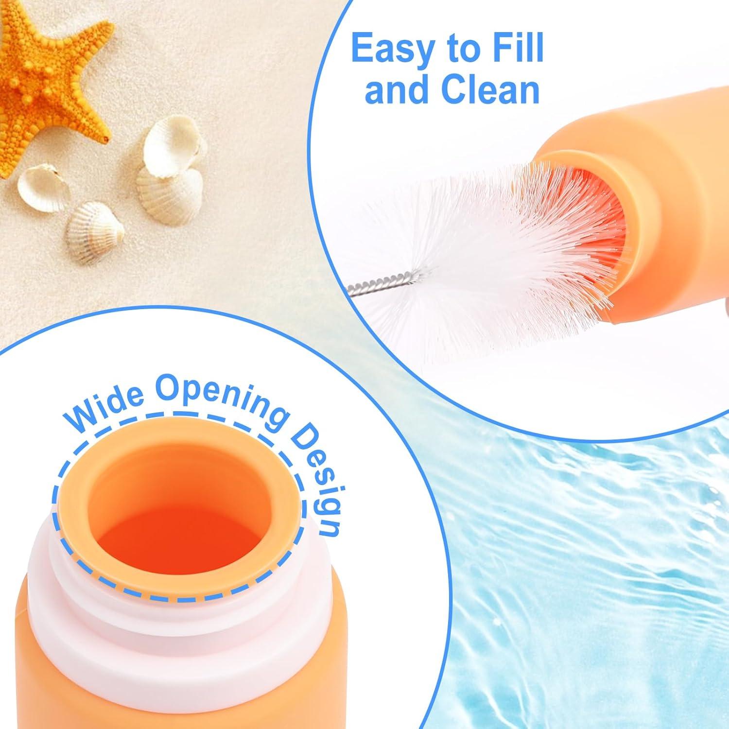 Set de 28 Botellas de Viaje Silicona TUXIYA Aprobadas TSA