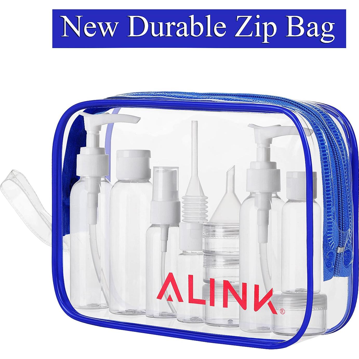 Set de Botellas de Viaje ALINK 16 Piezas Aprobadas TSA