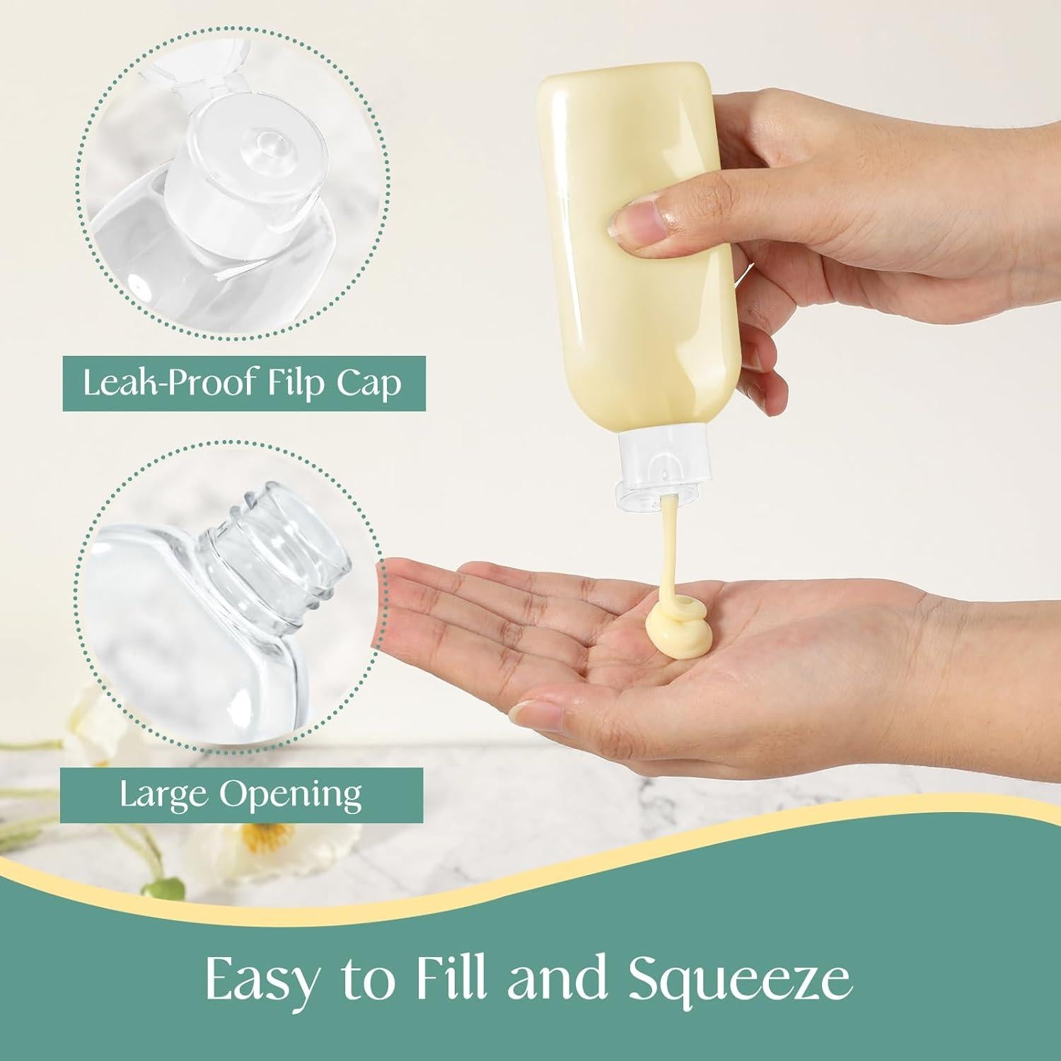 Botellas de Viaje CHEODIN 5 pcs 100ml Aprobadas por TSA