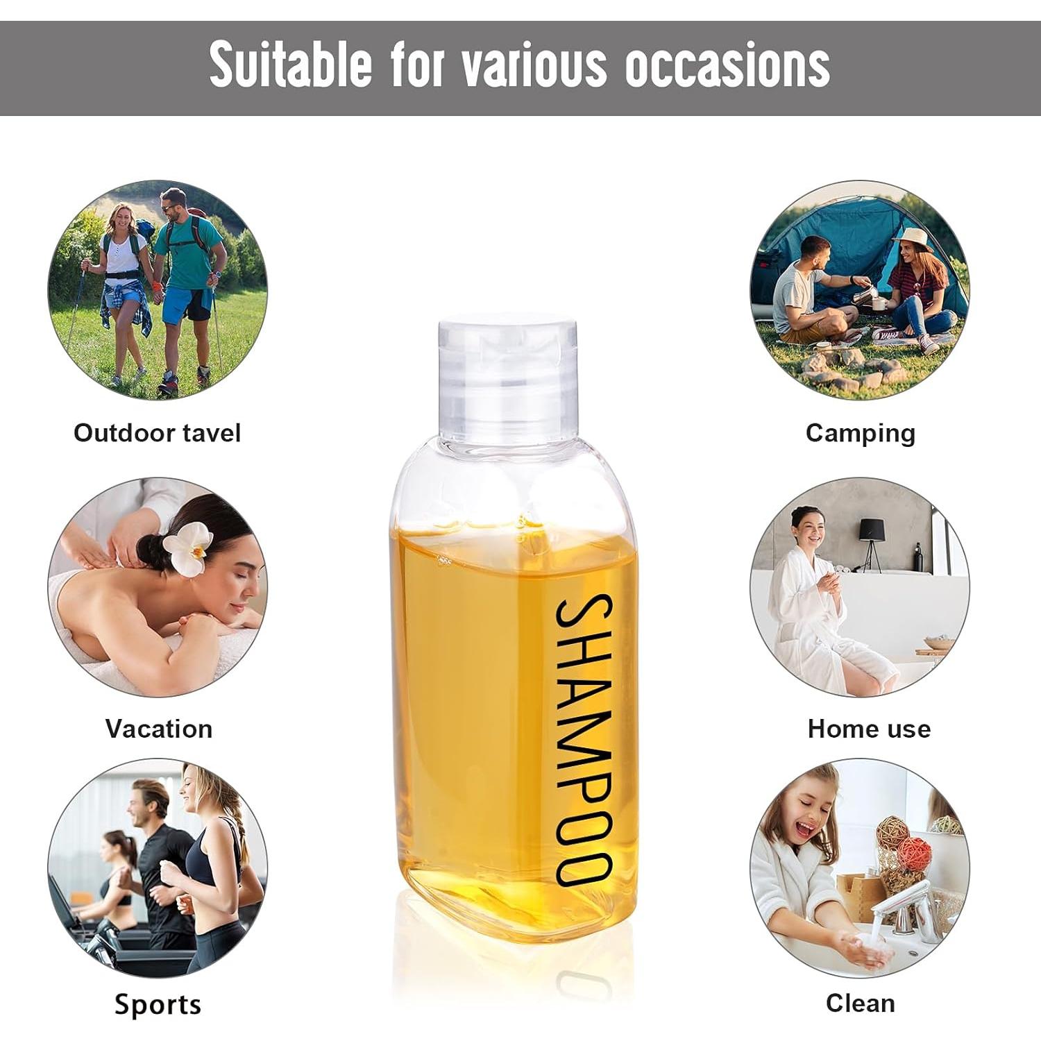 Set de Botellas de Viaje 6 PCS 100ml Aprobadas por TSA