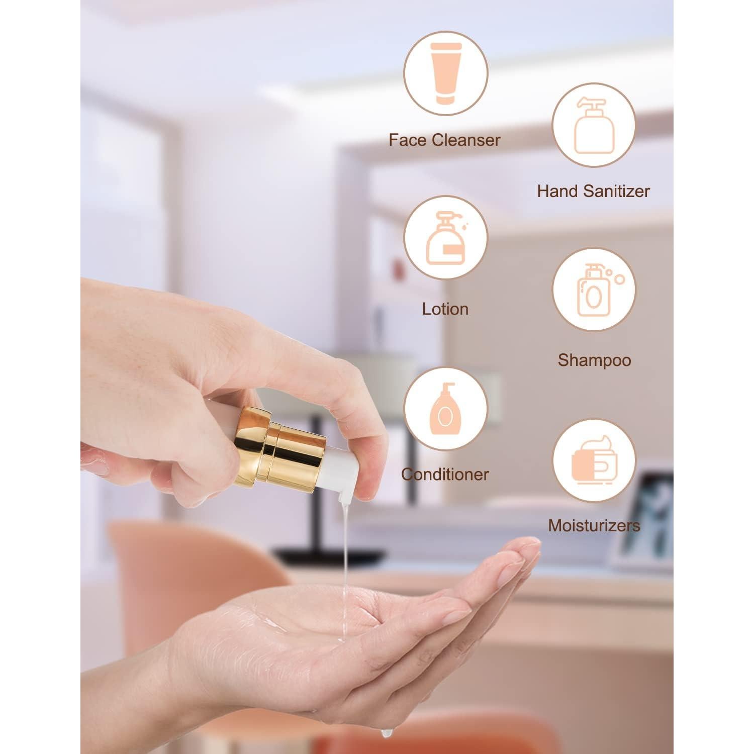 Juego de Botellas de Viaje Doradas 30ml XQNCBY 4 Piezas