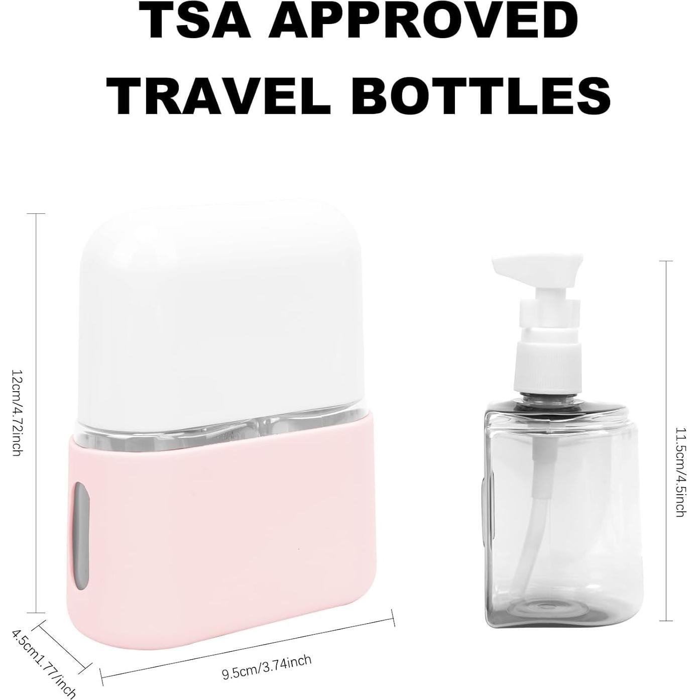 Botellas de Viaje Skycase 2 en 1 Rosa - A Prueba de Fugas