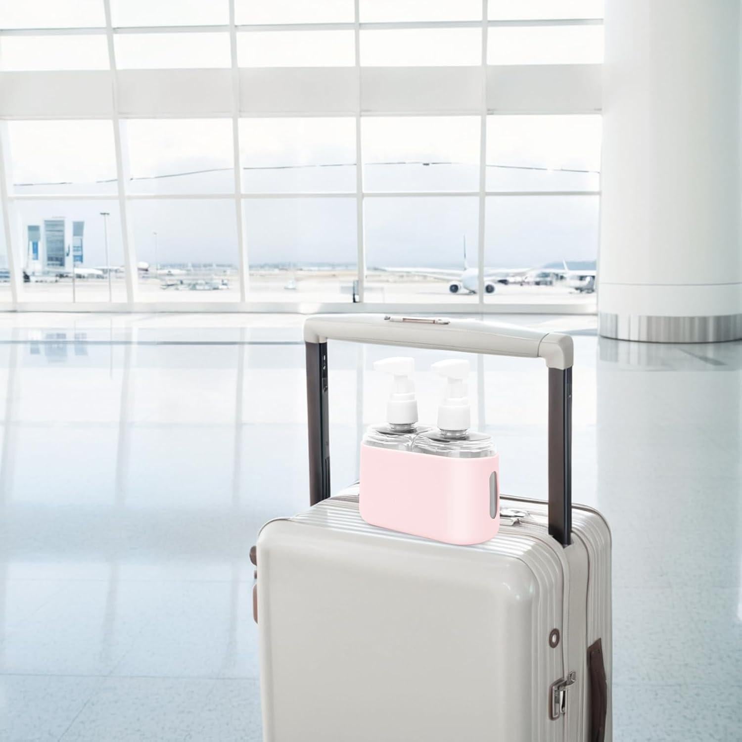 Botellas de Viaje Skycase 2 en 1 Rosa - A Prueba de Fugas