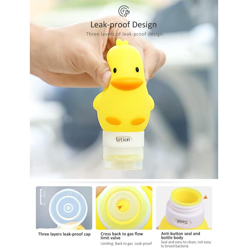 Conjunto de Botellas de Silicona Reutilizables Kemozaka 4 Piezas