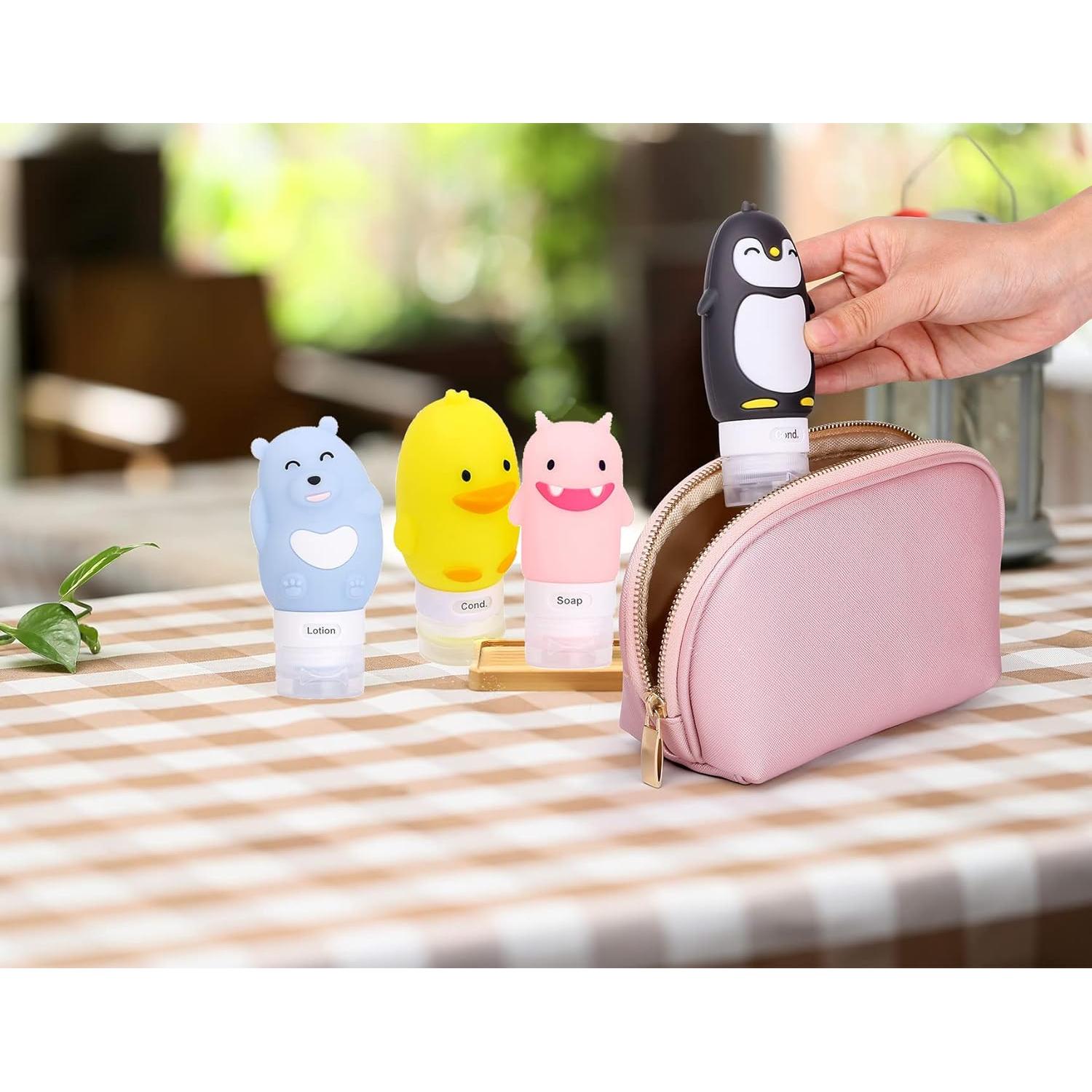 Conjunto de Botellas de Silicona Reutilizables Kemozaka 4 Piezas