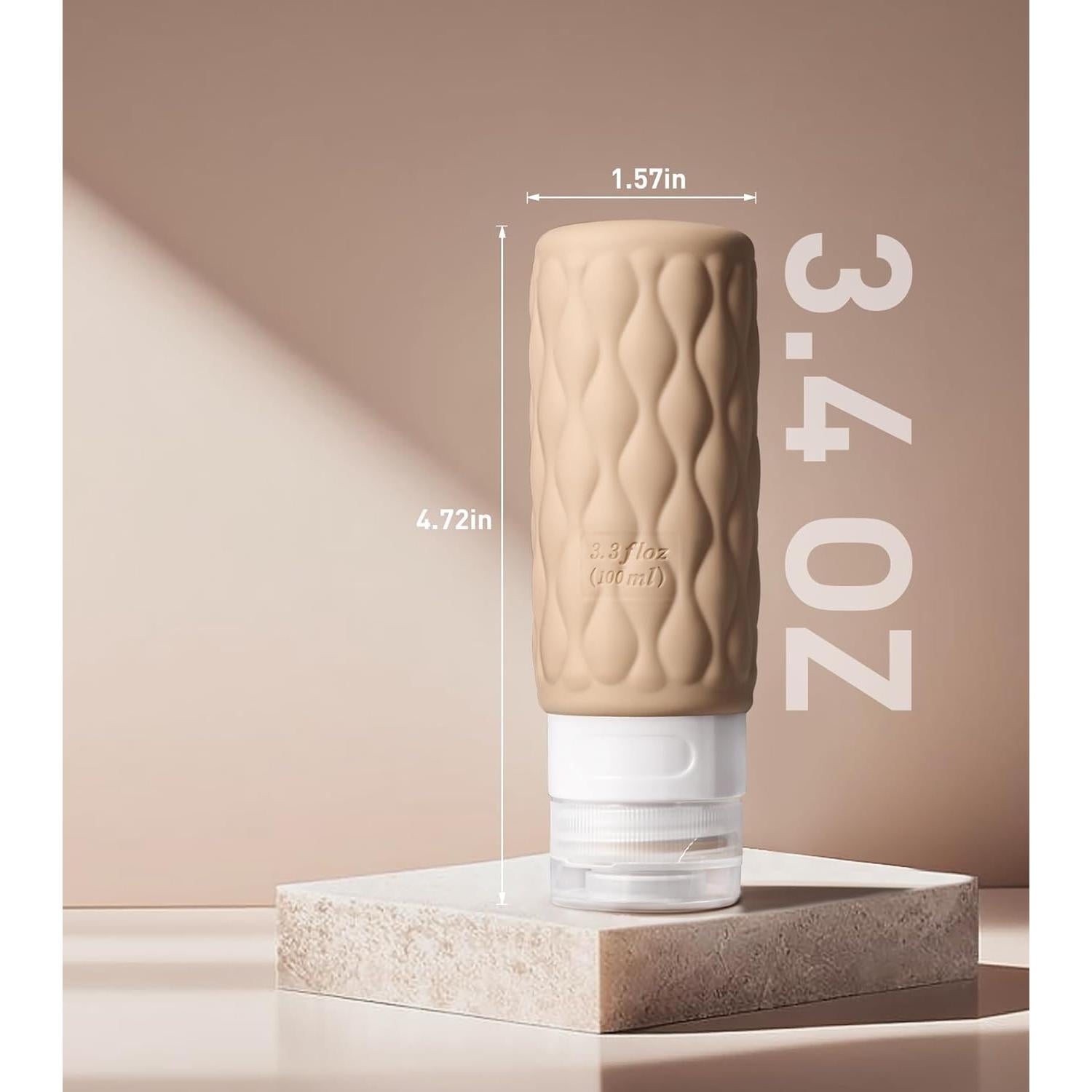 Botellas de Viaje Colelulu 100 ml Silicona Aprobadas TSA