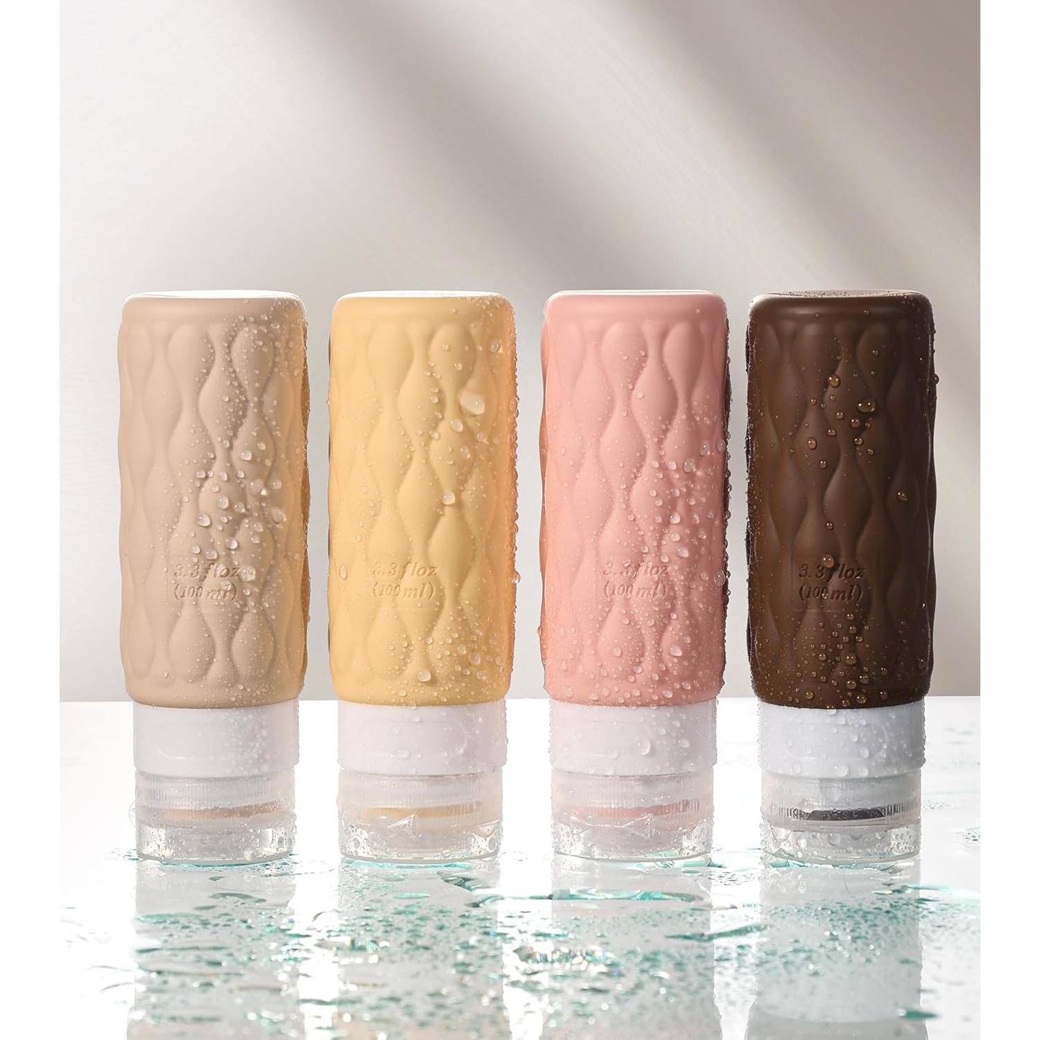 Botellas de Viaje Colelulu 100 ml Silicona Aprobadas TSA