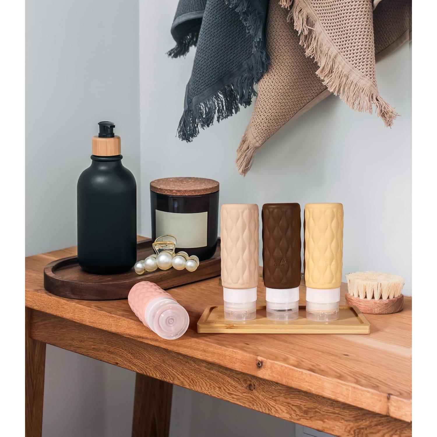 Botellas de Viaje Colelulu 100 ml Silicona Aprobadas TSA