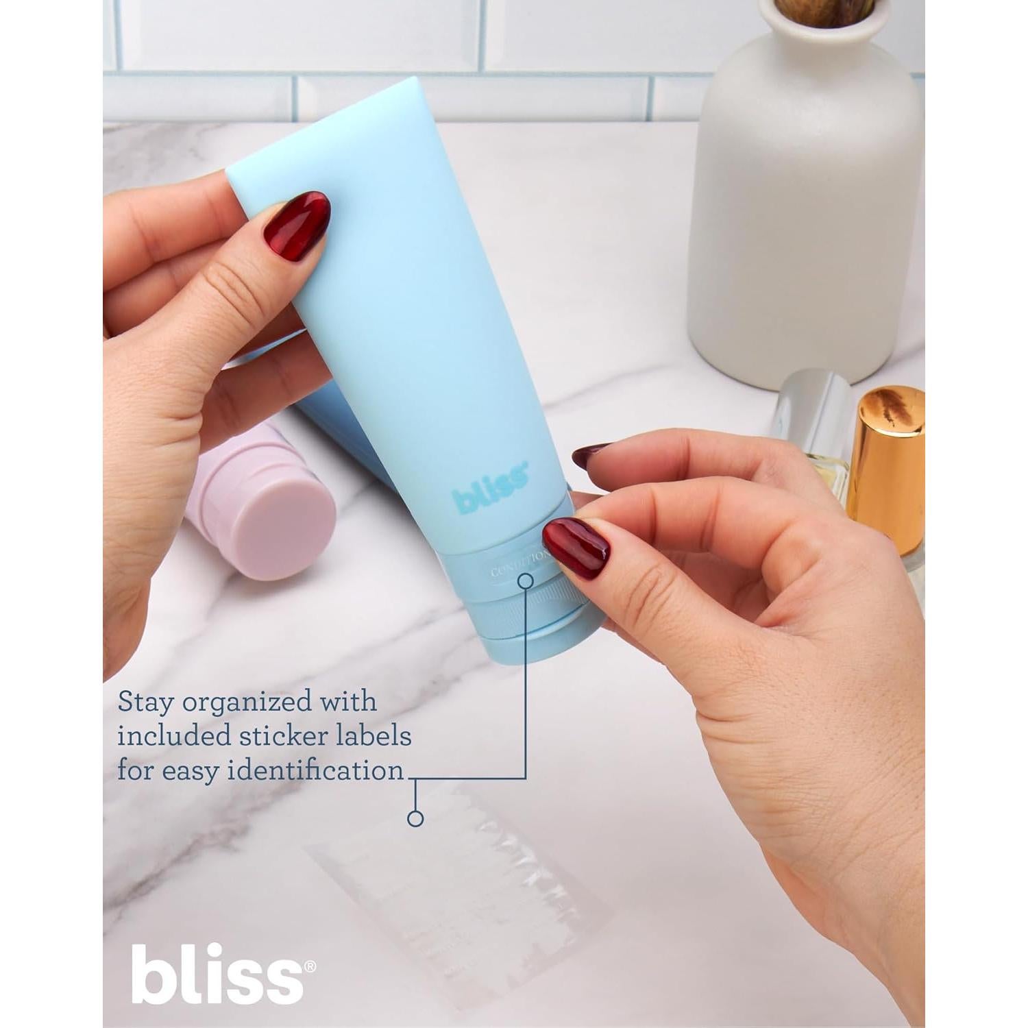 Juego de Botellas de Viaje Bliss - 4 Piezas Silicona Multicolor