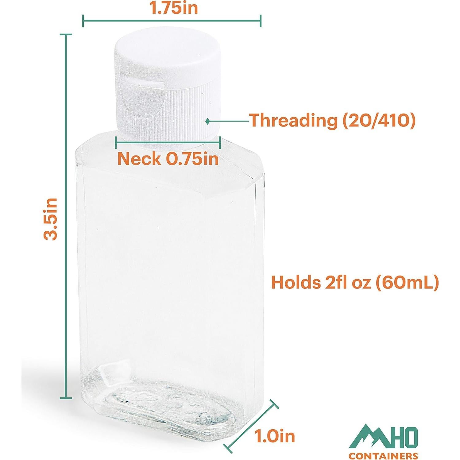 Botellas de Viaje Reutilizables MHO Containers 60ml Set de 6