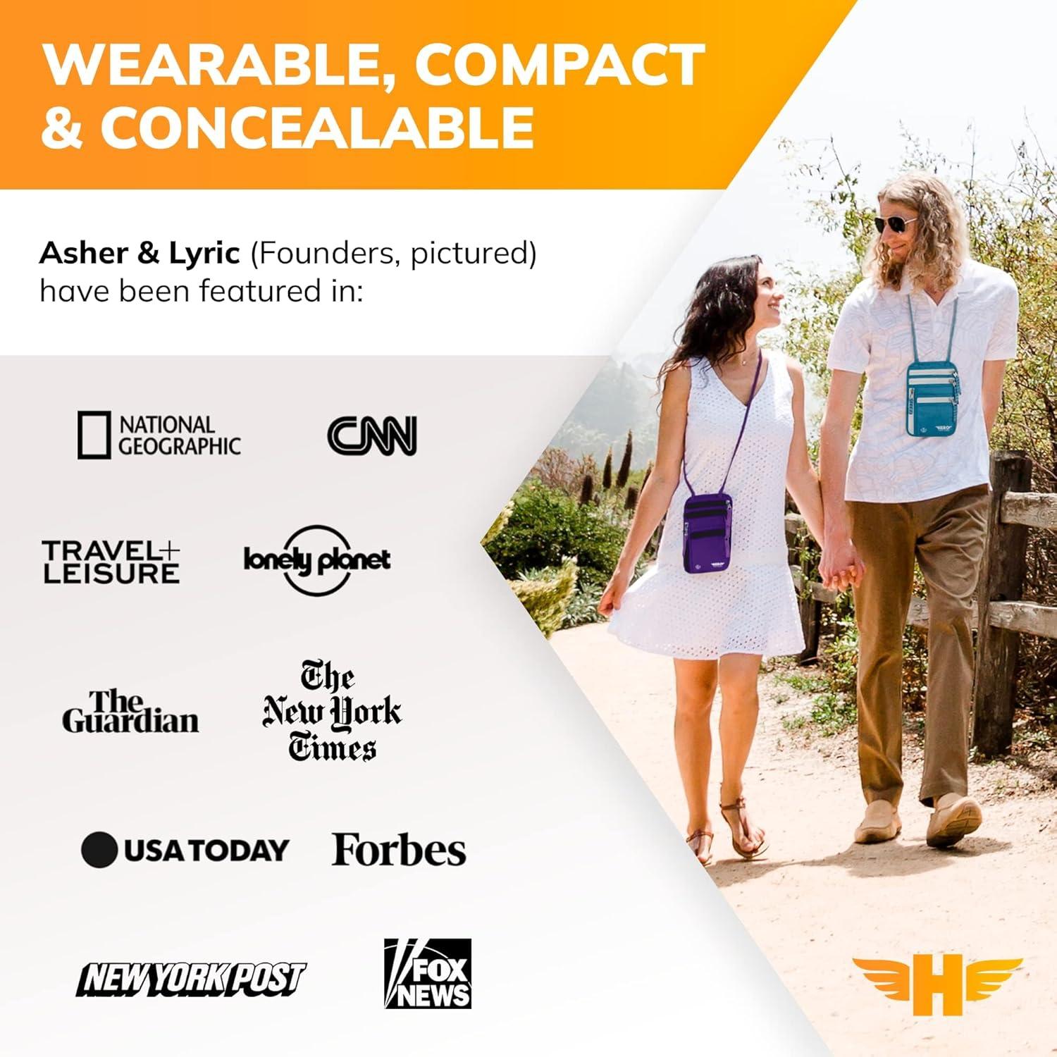 Billetera de Cuello HERO con Bloqueo RFID - Portapassaporte Unisex