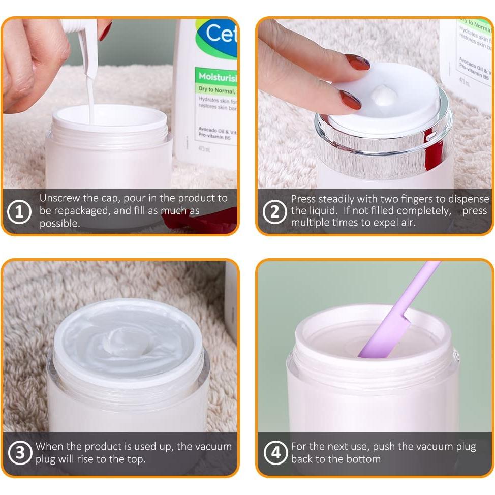 Tarro de bomba sin aire KaiNaDi 50 ml - 2 paquetes