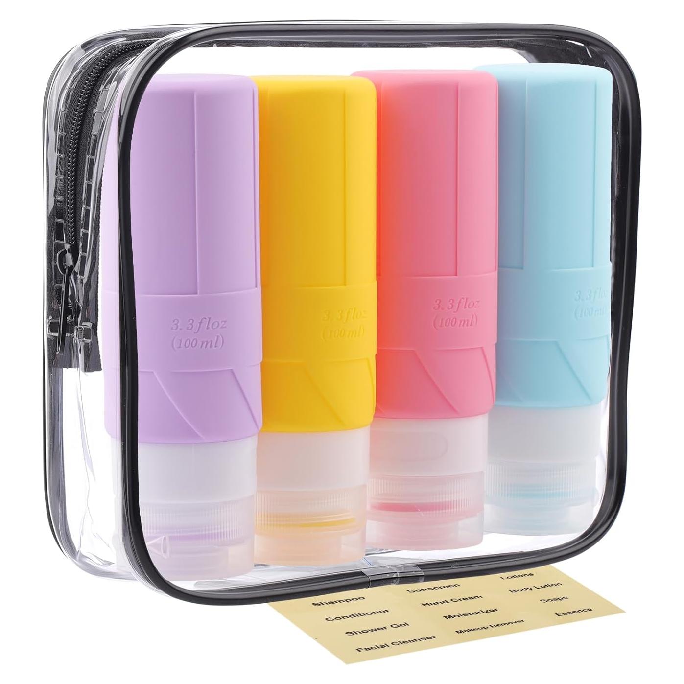 Botellas de Viaje FADVAN 3.3oz (98ml) a Prueba de Fugas