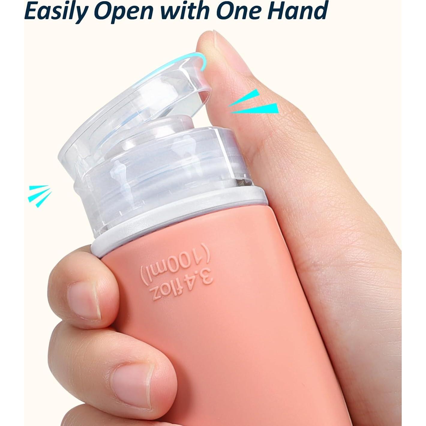 Packism Botellas de Aseo 100ml Aprobadas por TSA - 6 Pack