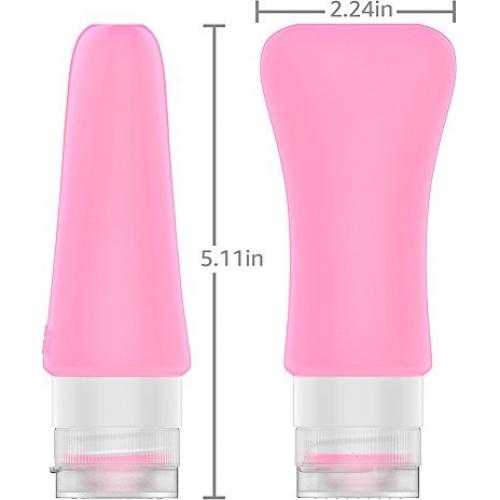 Paquete de 4 Botellas de Viaje Teapile 90ml a Prueba de Fugas