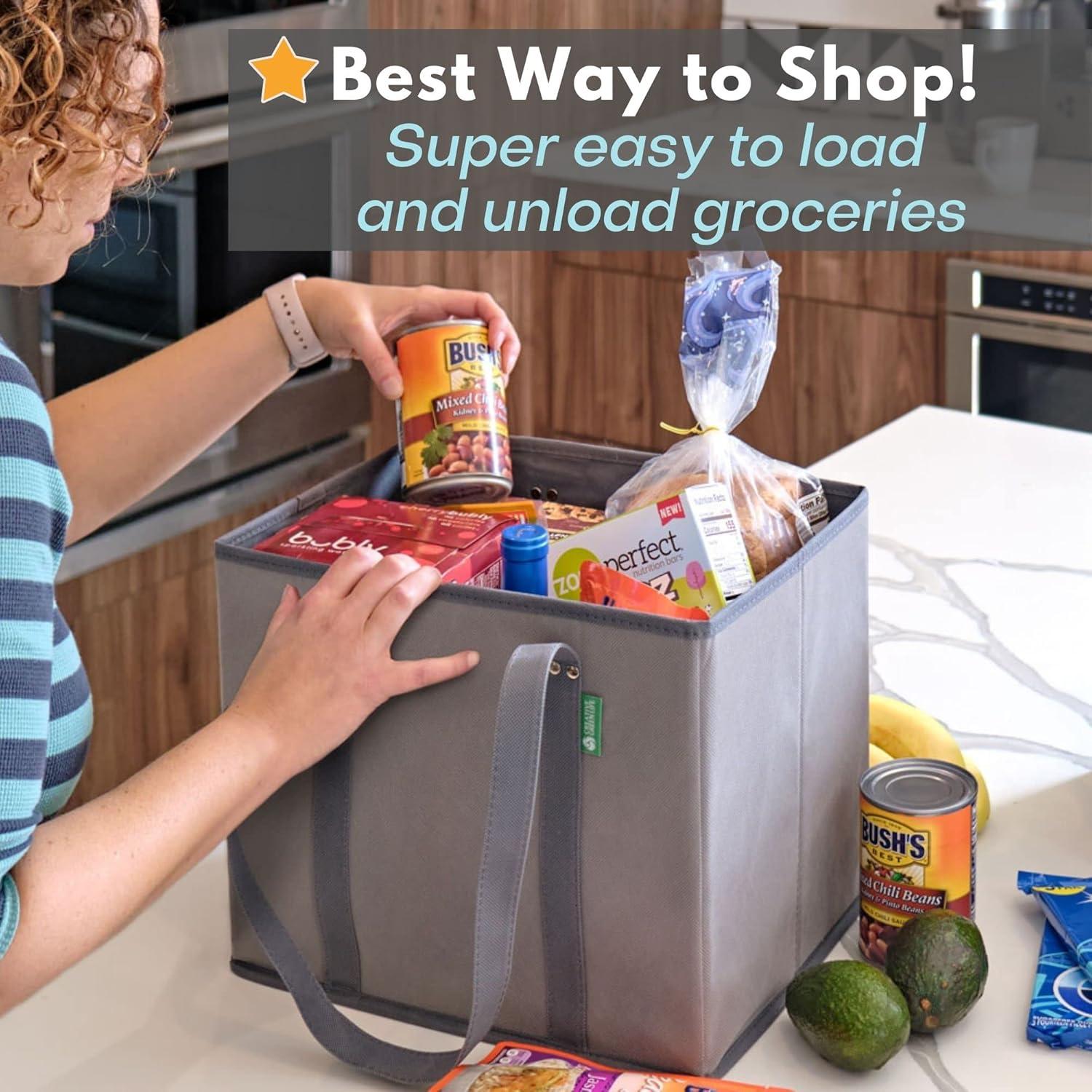 Bolsas de Compras Reutilizables CGL 3 Piezas Chevron Extra Grandes