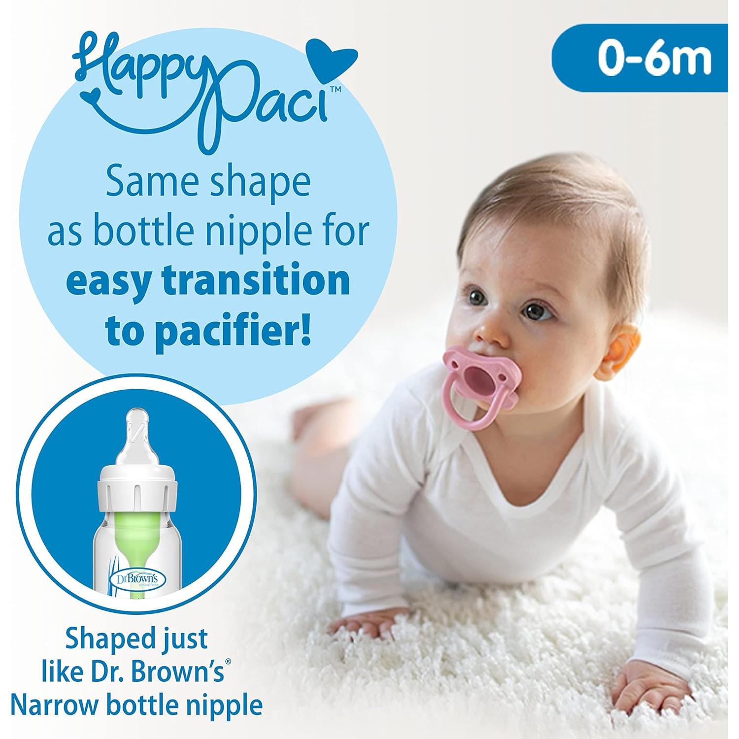 Set de Alimentación Anti-Cólicos Dr. Brown Rosa 4 Biberones 120ml