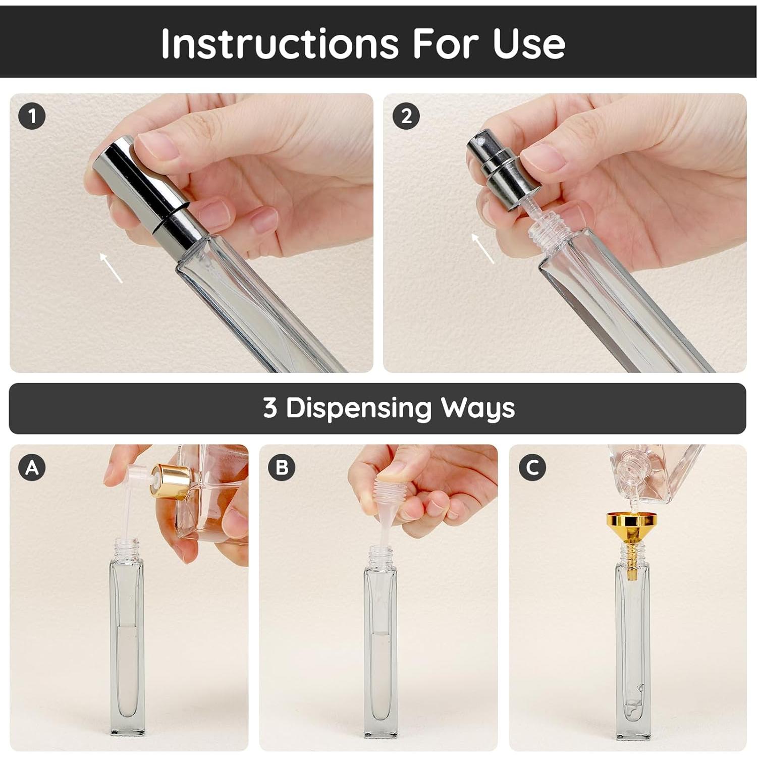 Conjunto de 5 Botellas de Perfume Segbeauty 10ML Rellenables