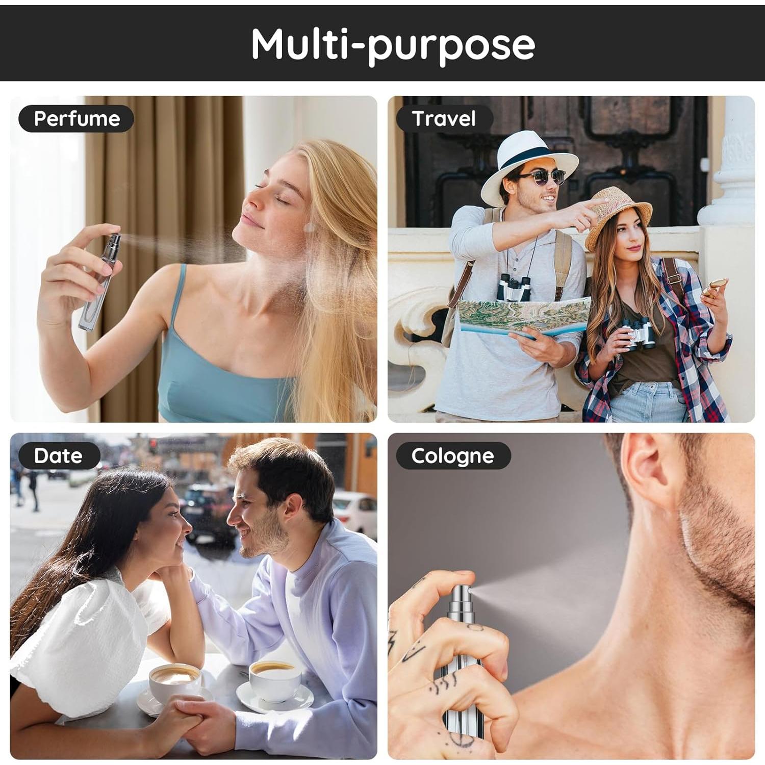 Conjunto de 5 Botellas de Perfume Segbeauty 10ML Rellenables