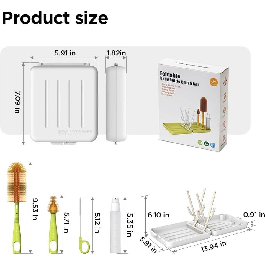 Kit de Limpieza de Botellas de Viaje YOTIME - Libre de BPA