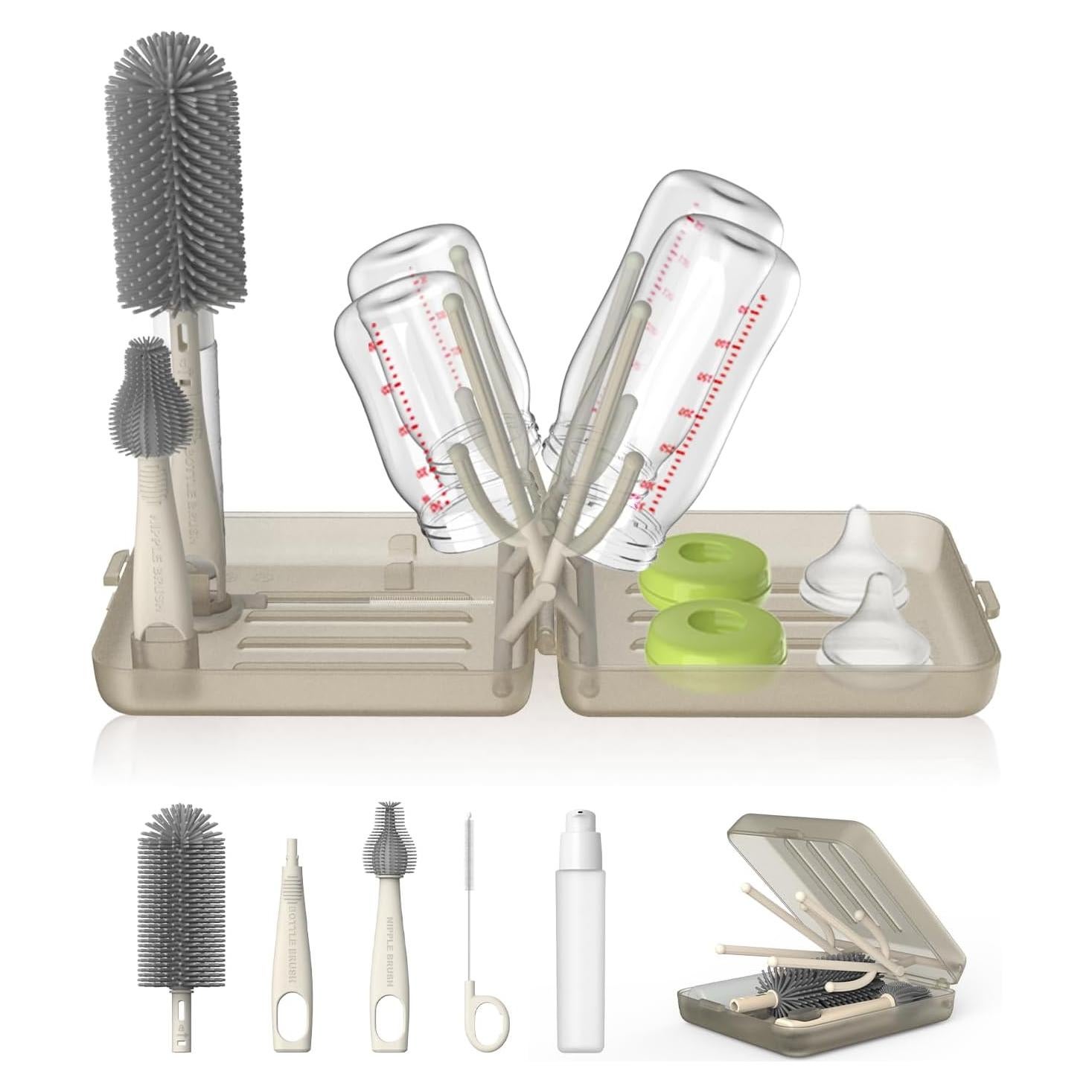 Juego de Cepillos para Botellas YOTIME 3 Unidades Café Claro