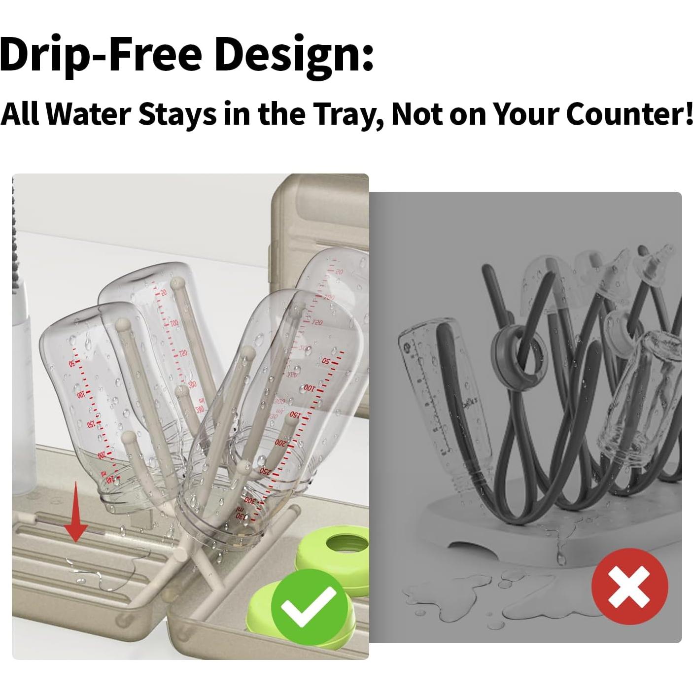 Juego de Cepillos para Botellas YOTIME 3 Unidades Café Claro