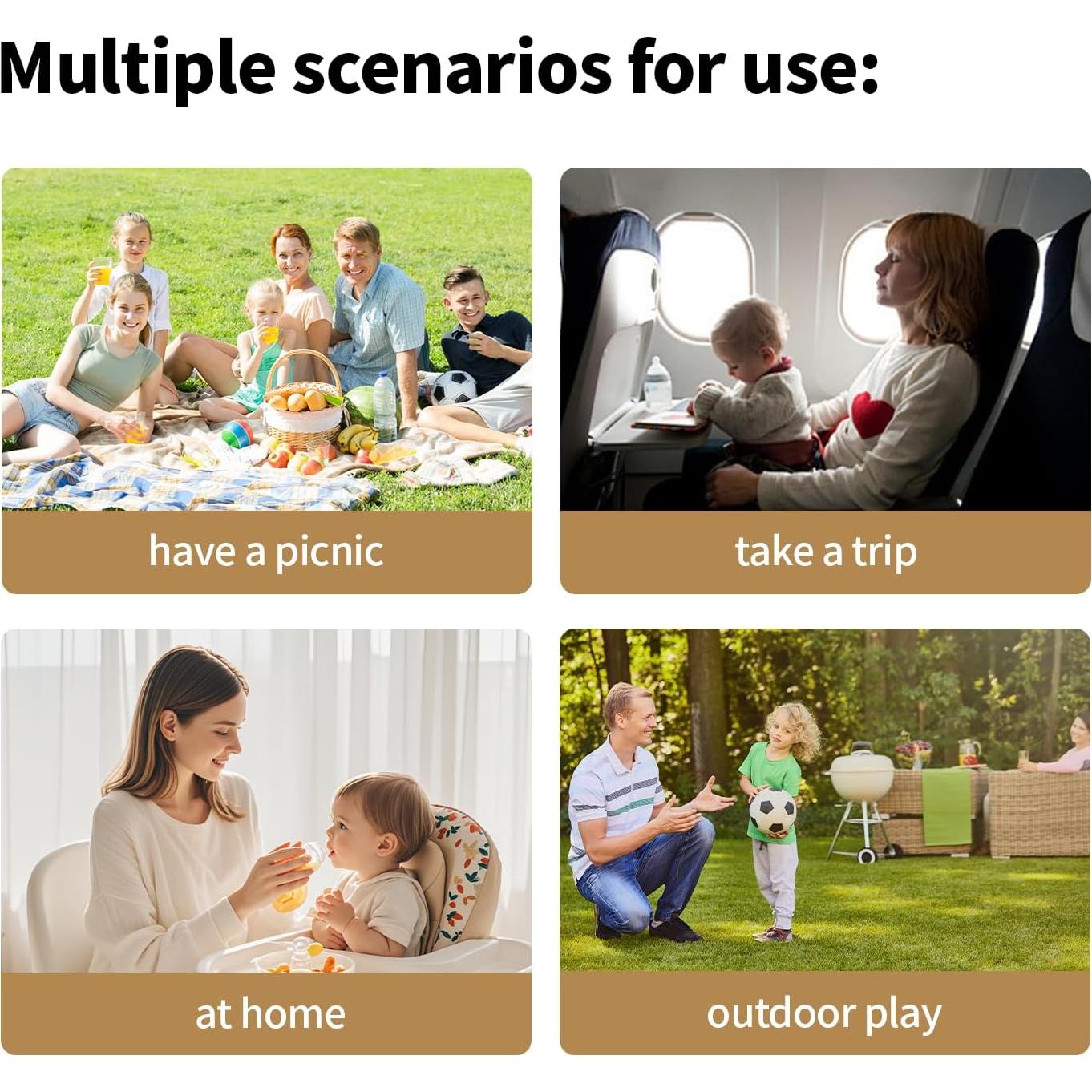 Juego de Cepillos para Botellas YOTIME 3 Unidades Café Claro