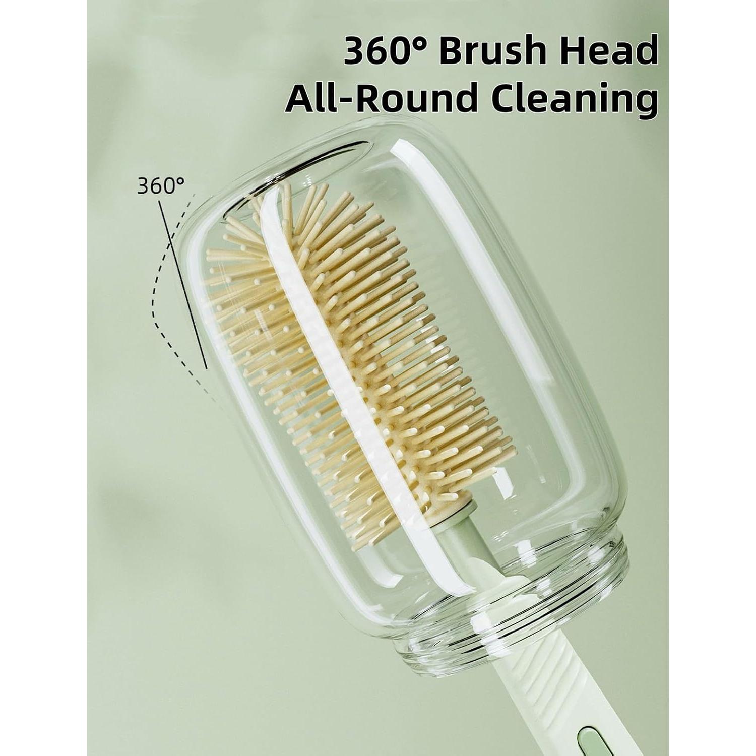 Kit de Cepillos para Biberones BOVELLA 6 en 1 Verde Portátil