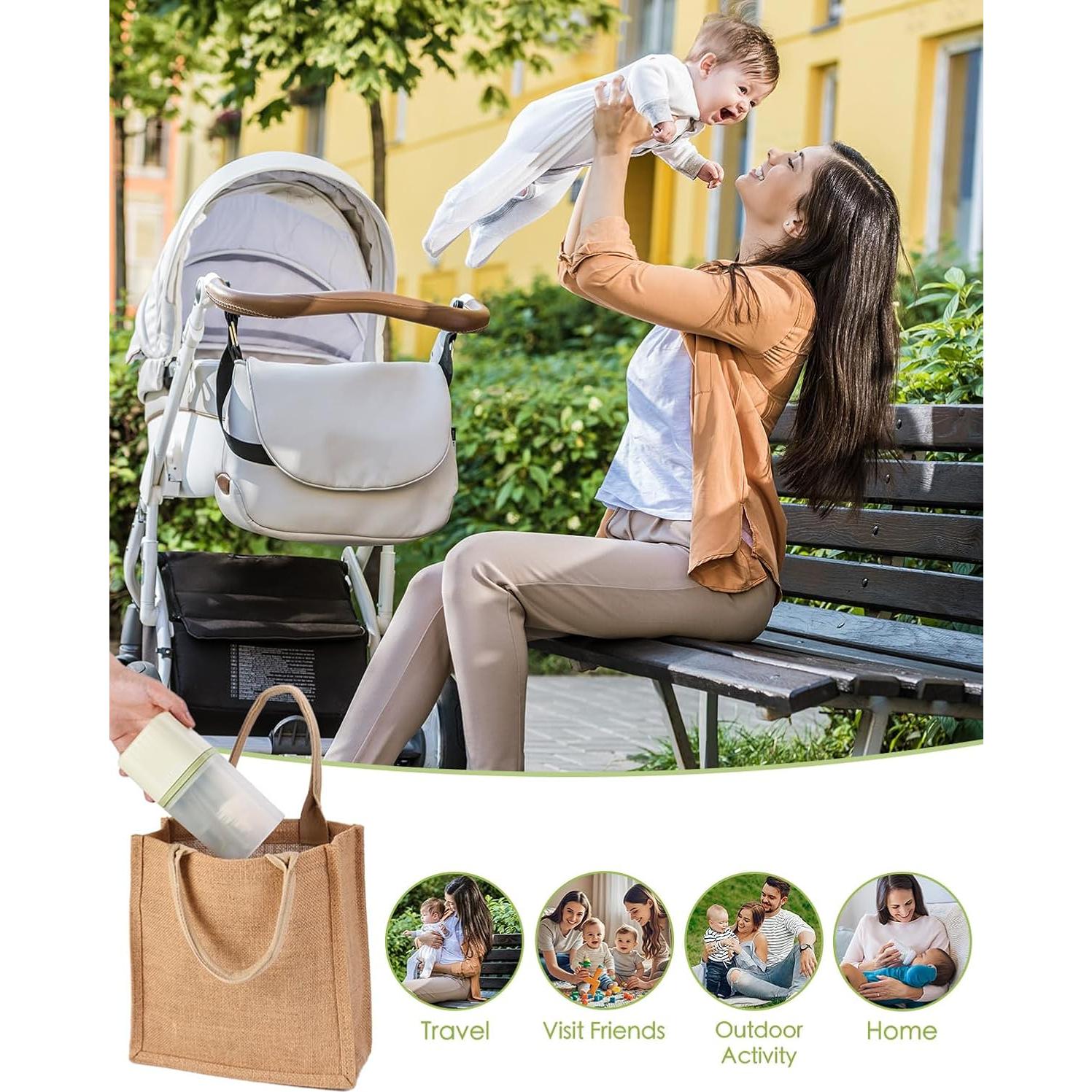 Kit de Cepillos para Biberones BOVELLA 6 en 1 Verde Portátil