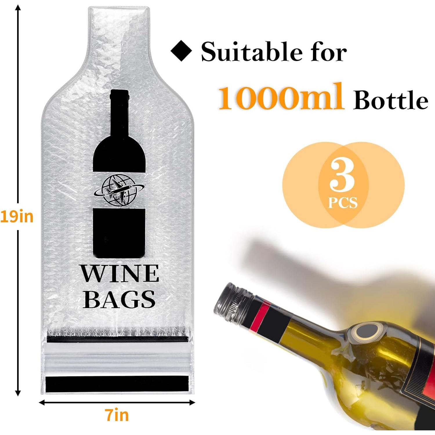 Bolsas de Vino Reutilizables COIDEA - Set de 3 a Prueba de Fugas