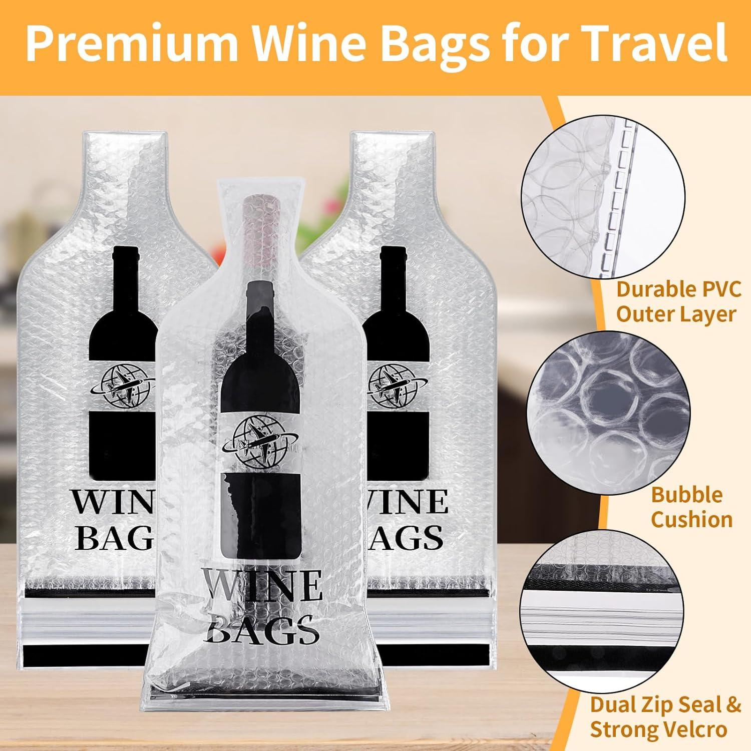 Bolsas de Vino Reutilizables COIDEA - Set de 3 a Prueba de Fugas