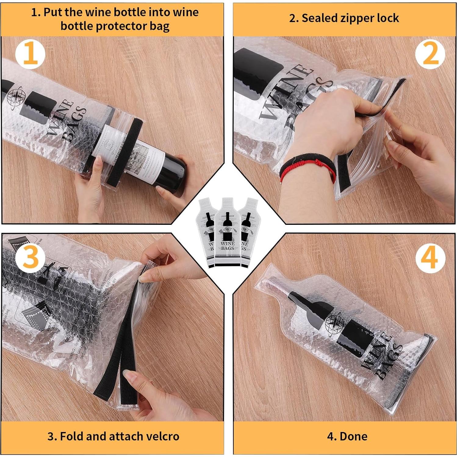 Bolsas de Vino Reutilizables COIDEA - Set de 3 a Prueba de Fugas