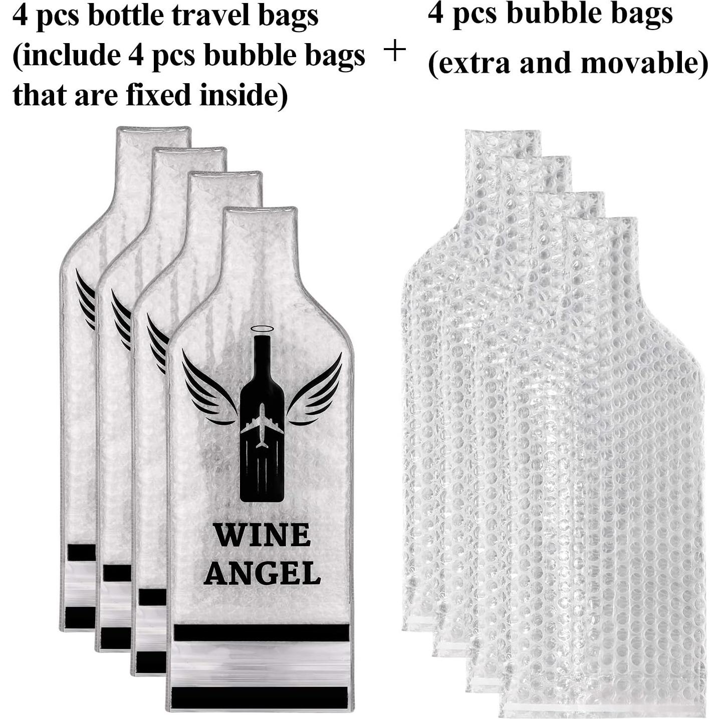 Bolsas de Vino Reutilizables Aozita 4 Set (8 pcs) Protección Triple