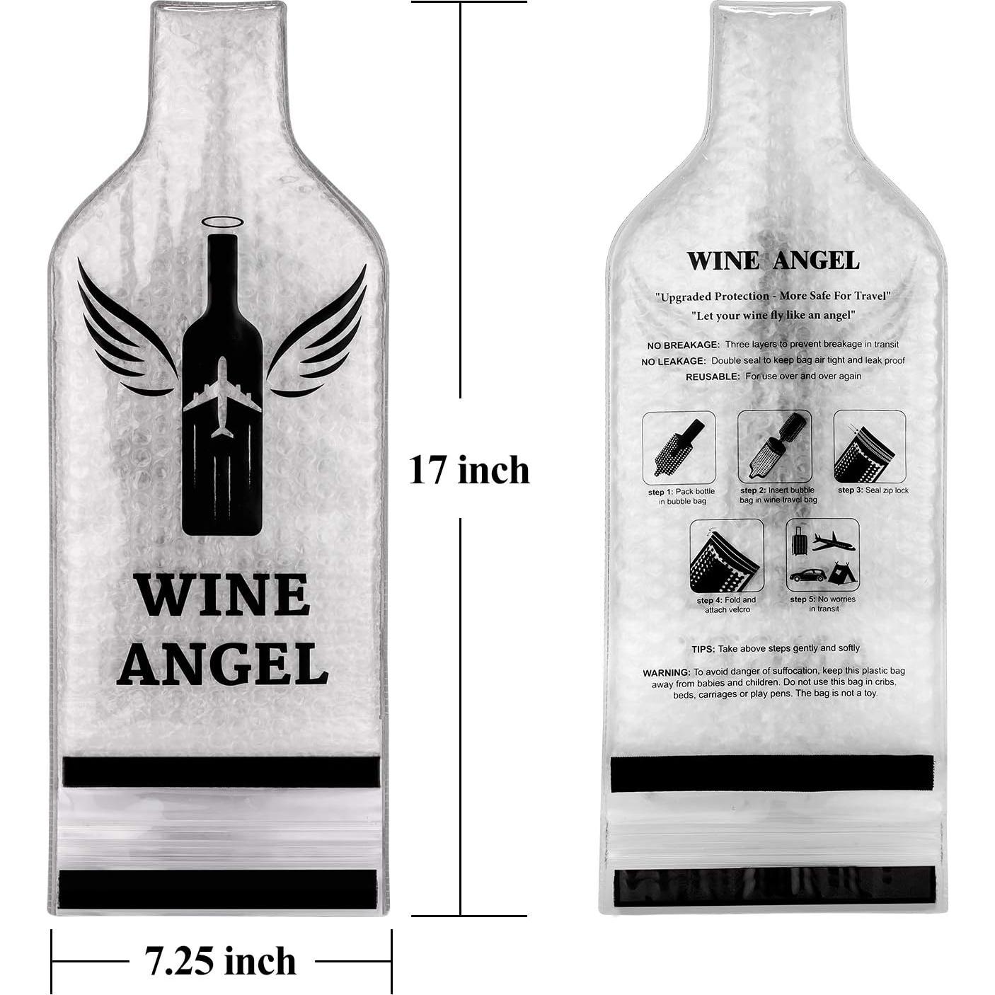 Bolsas de Vino Reutilizables Aozita 4 Set (8 pcs) Protección Triple