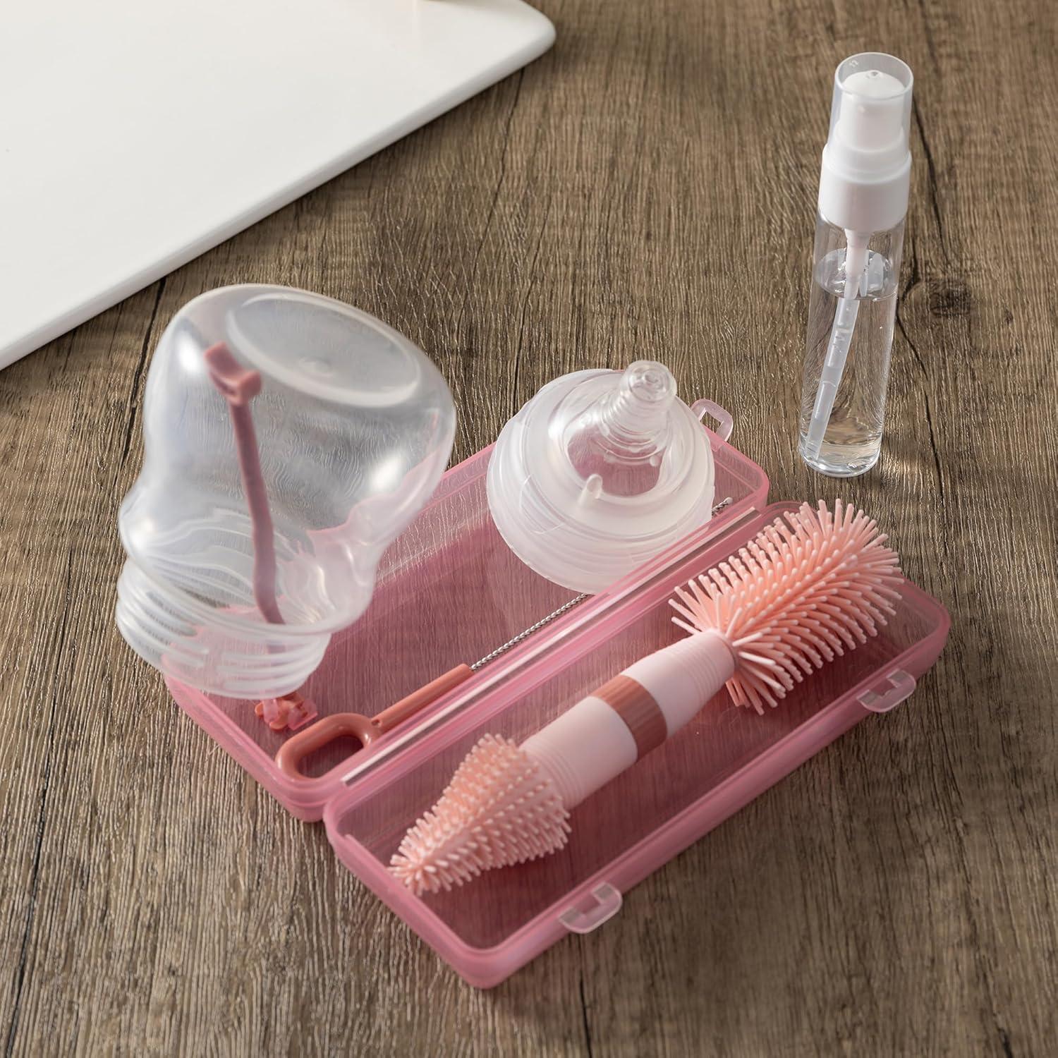 Cepillo de Botella Chemimoso Rosa para Biberones 236.6 ml