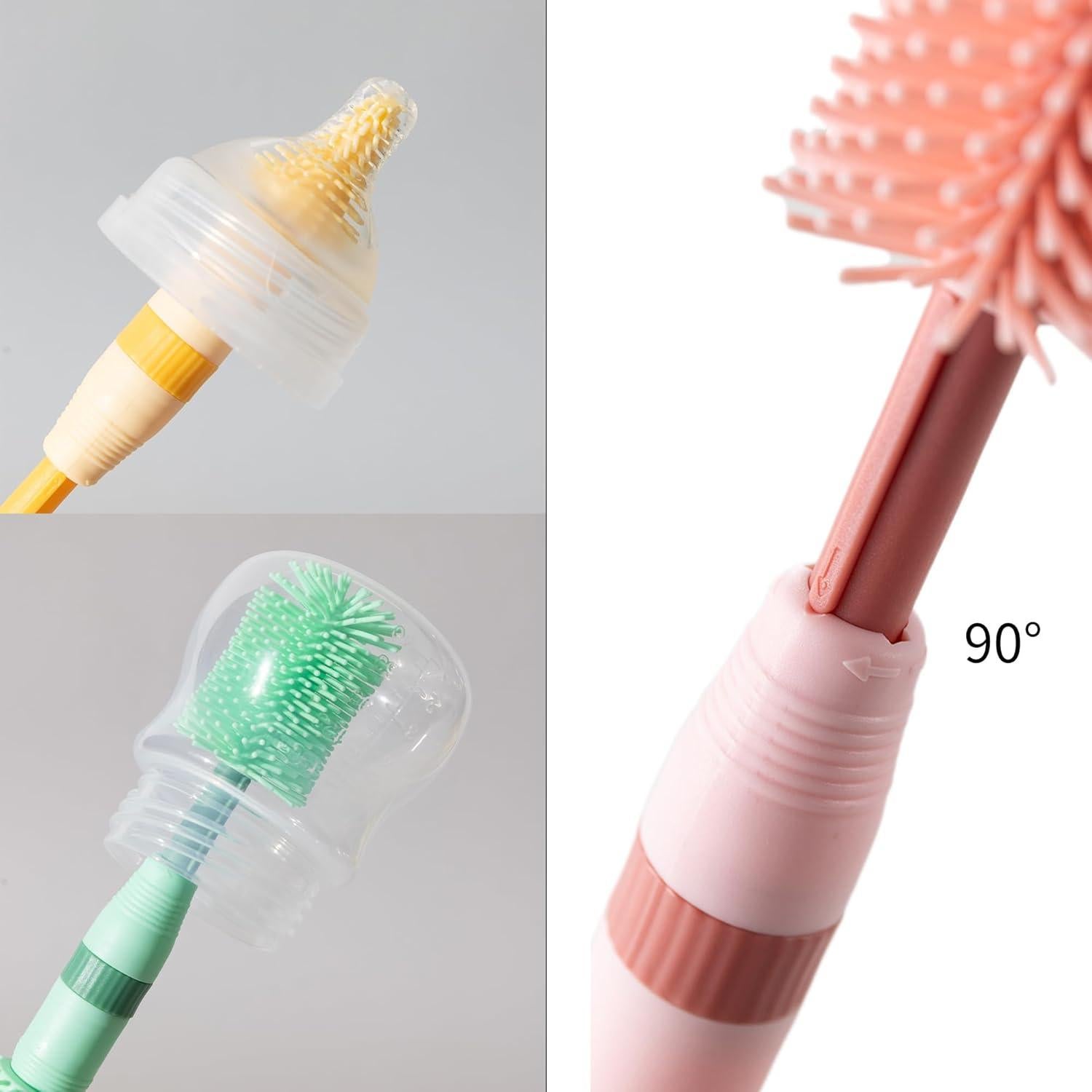 Cepillo de Botella Chemimoso Rosa para Biberones 236.6 ml