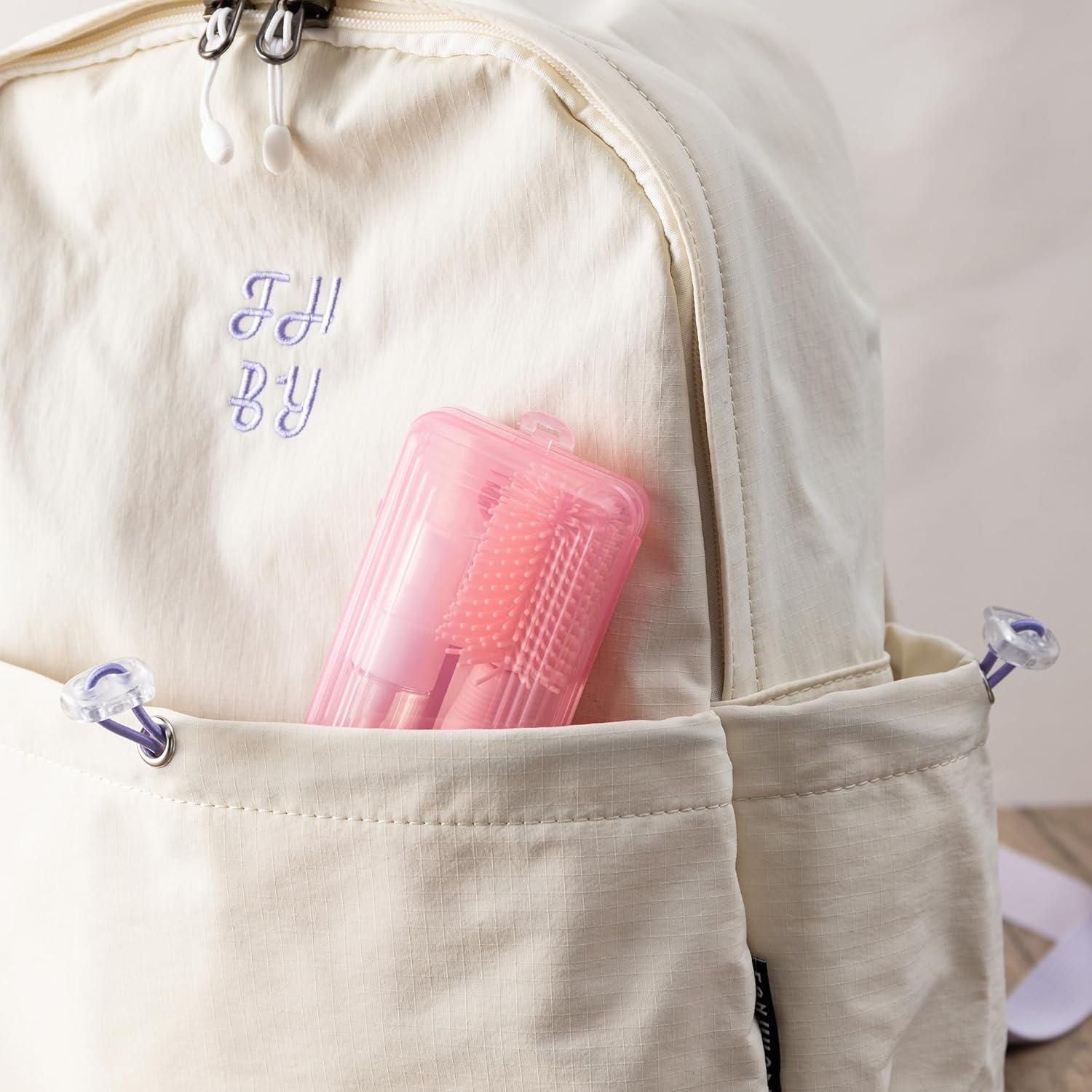 Cepillo de Botella Chemimoso Rosa para Biberones 236.6 ml