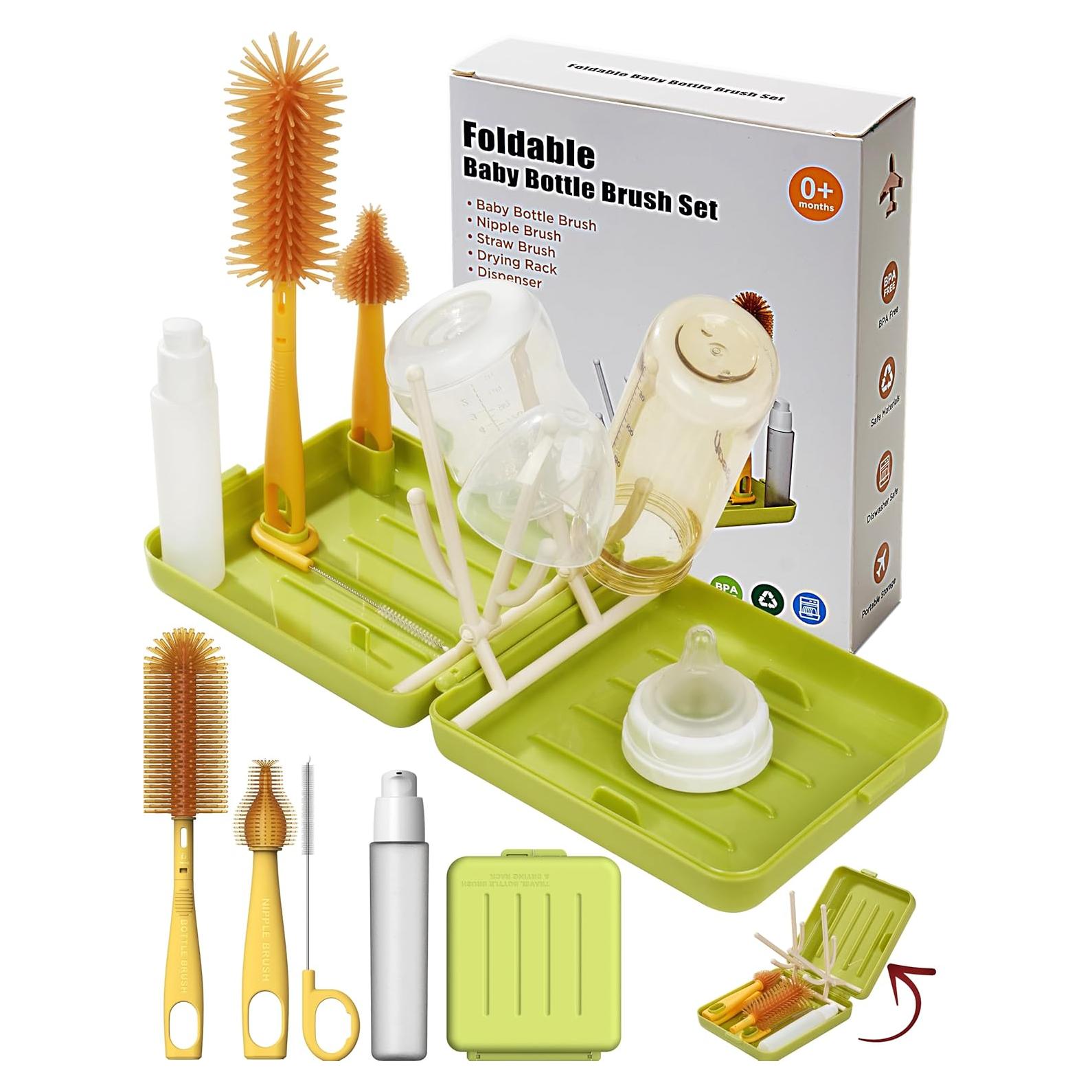 Kit de Limpieza de Botellas de Viaje Northway 7 en 1 Verde