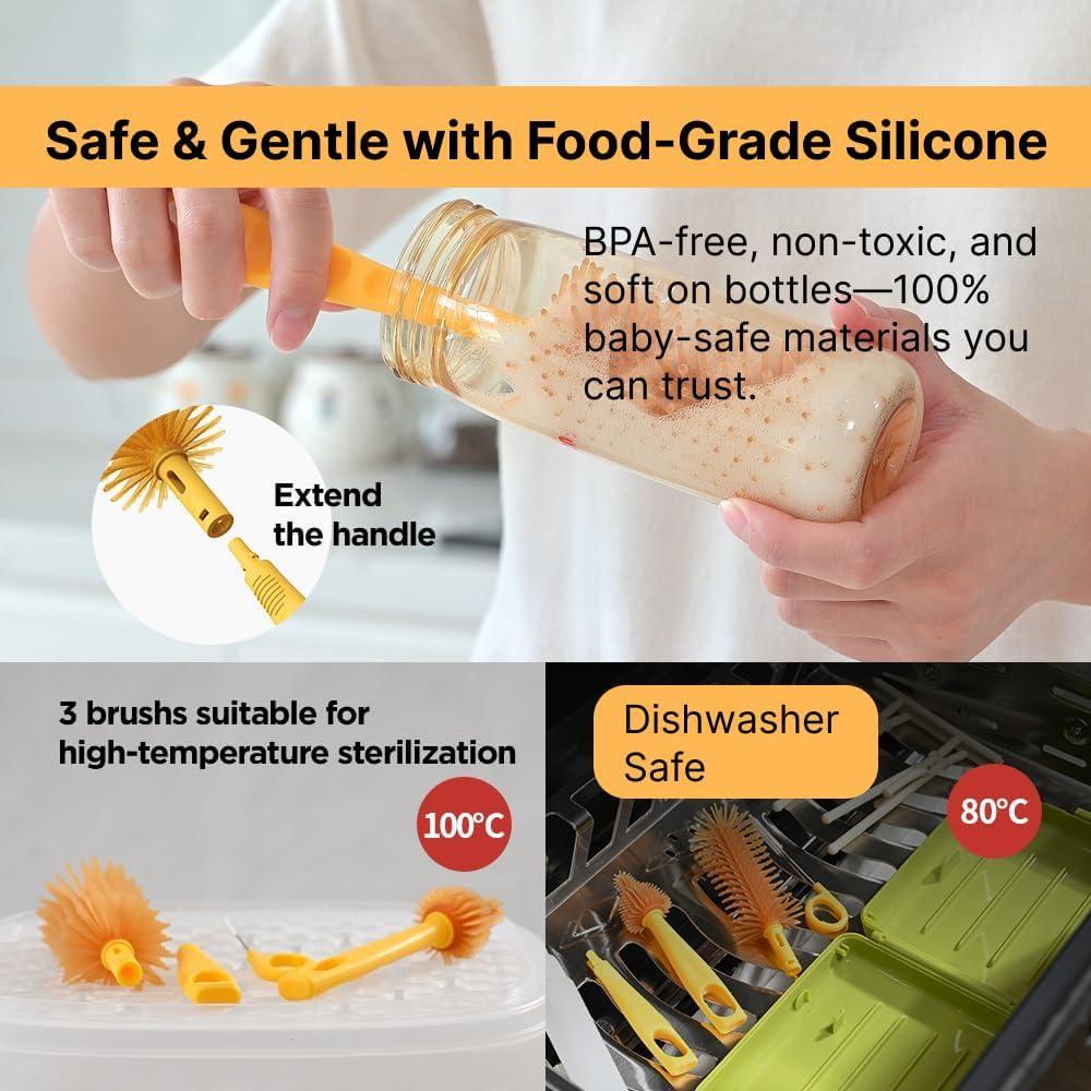 Kit de Limpieza de Botellas de Viaje Northway 7 en 1 Verde