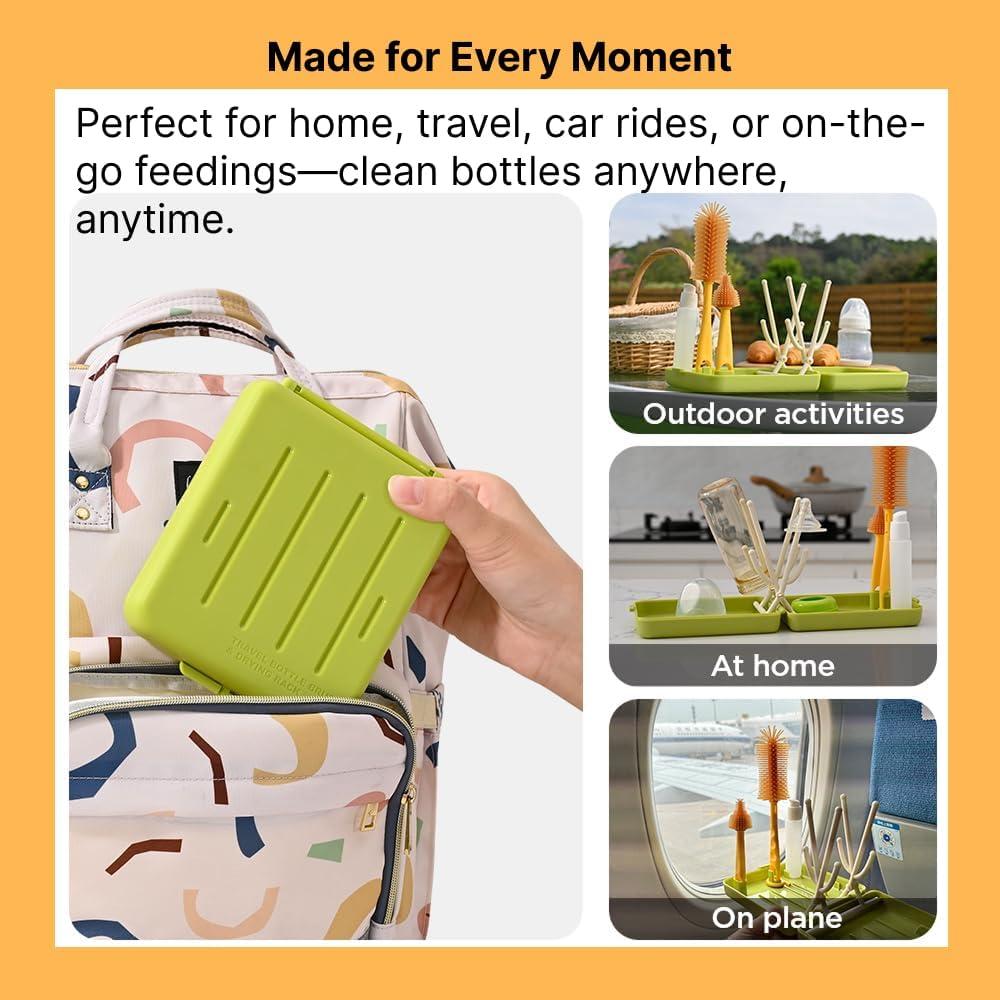 Kit de Limpieza de Botellas de Viaje Northway 7 en 1 Verde