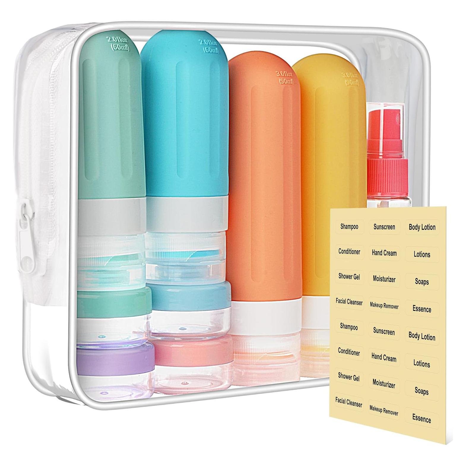 Kit de Botellas de Viaje Landisun 18 Piezas 88.7 ml A Prueba de Fugas