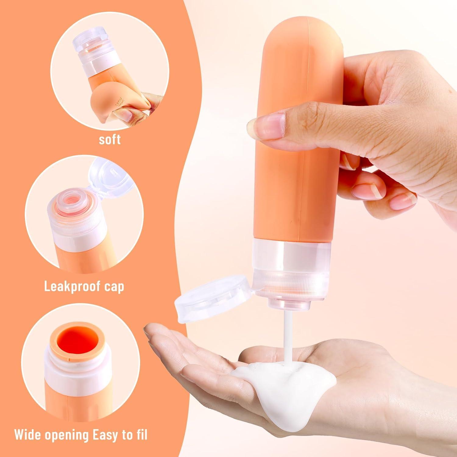 Kit de Botellas de Viaje Landisun 18 Piezas 88.7 ml A Prueba de Fugas