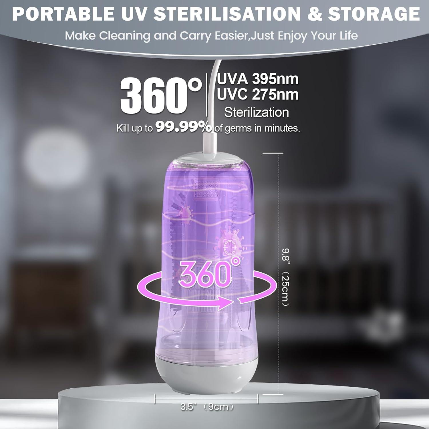 Juego de Cepillos Eléctricos para Biberones IvyWind Gris